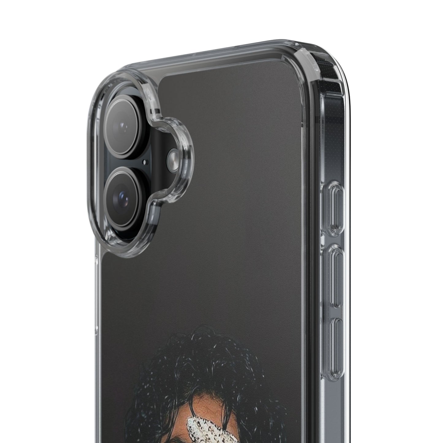 Michael Jackson Smiling Portrait Clear Phone Case — Retro Pop Icon Design