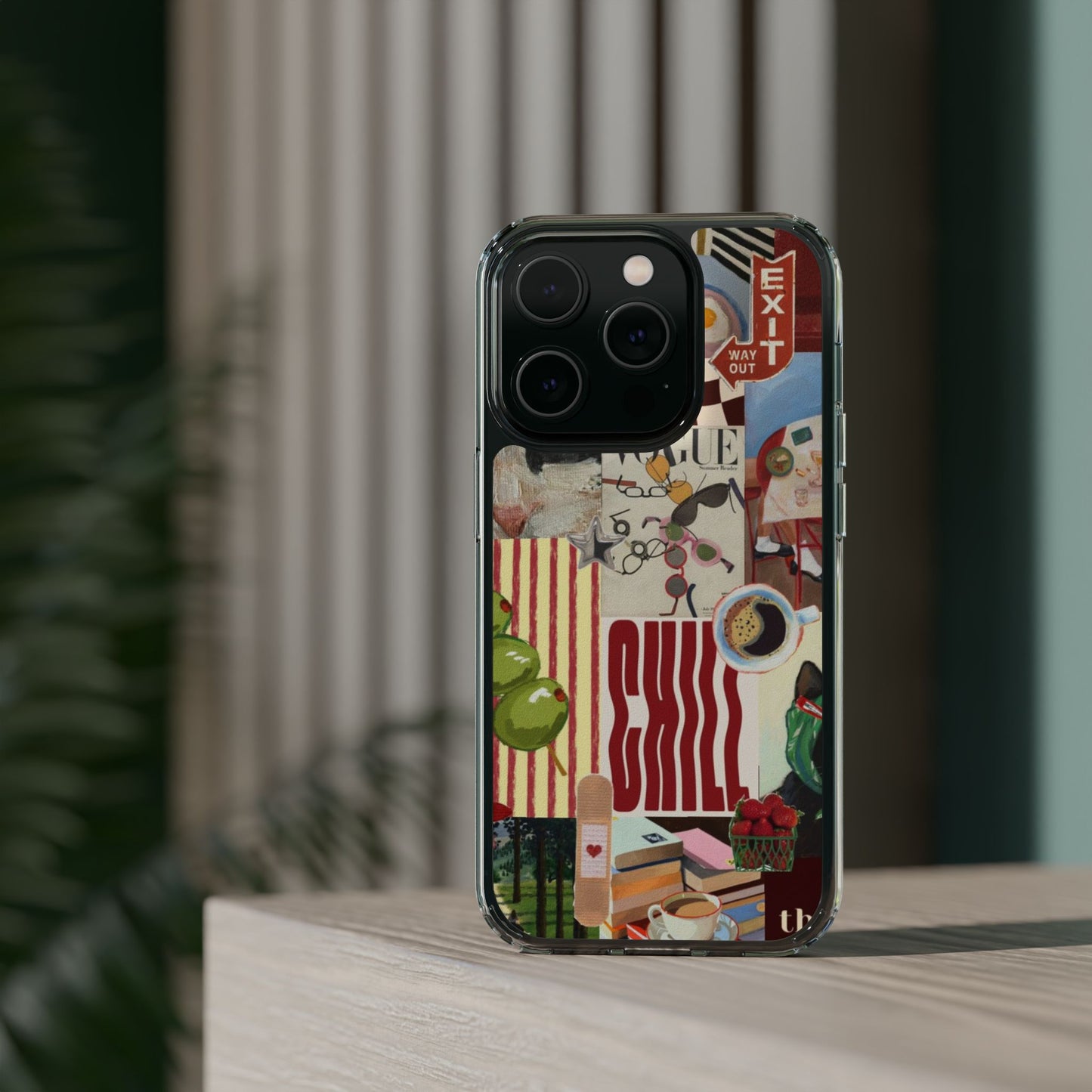 Collage Vintage Aesthetic Clear Impact-Resistant Phone Case