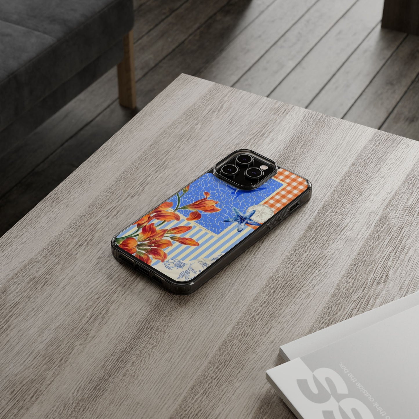Floral Patchwork Clear Impact-Resistant Phone Case