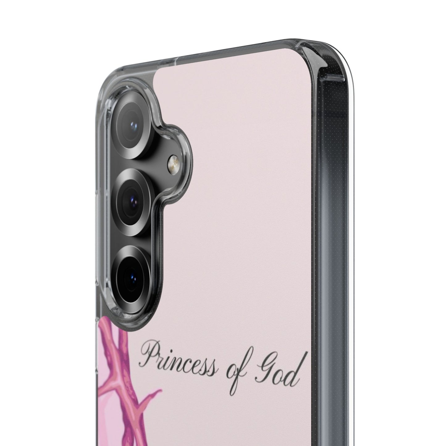 Phone Case — "Princess of God" Pink Crown of Thorns Clear Impact-Resistant Case