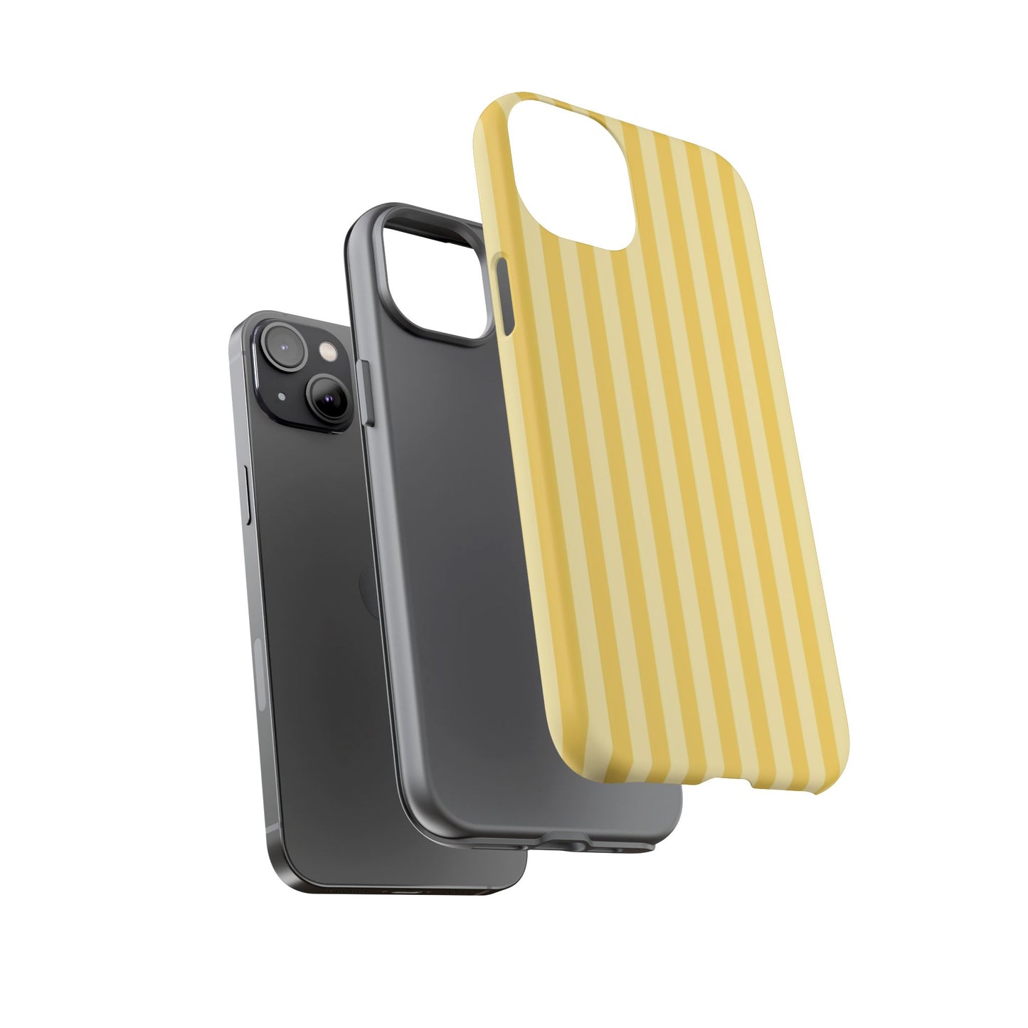 Yellow Stripe Tough Phone Case — Durable Protective iPhone Cover