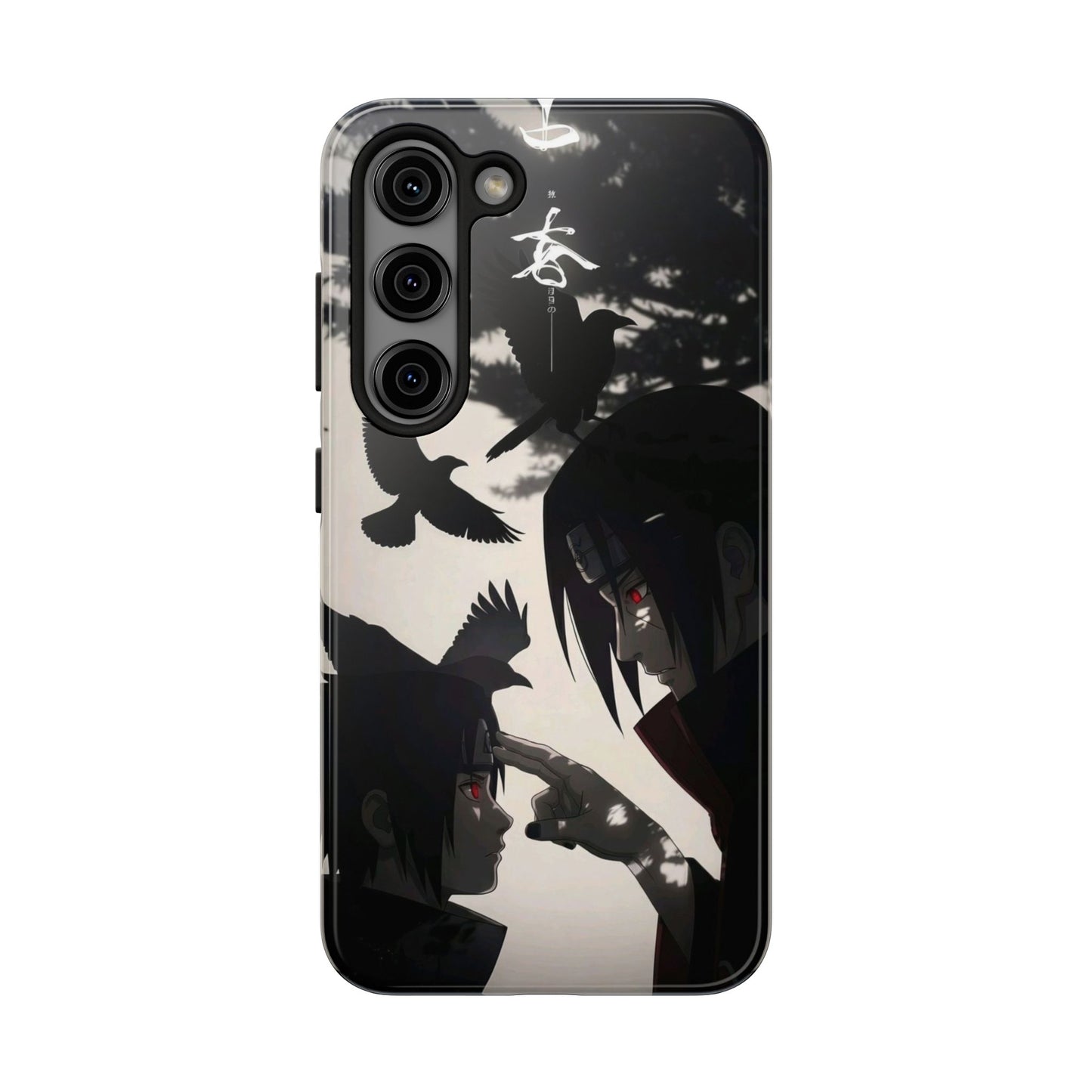 Anime Raven Silhouette Phone Case — Dark Red Eye Tough Protective Case