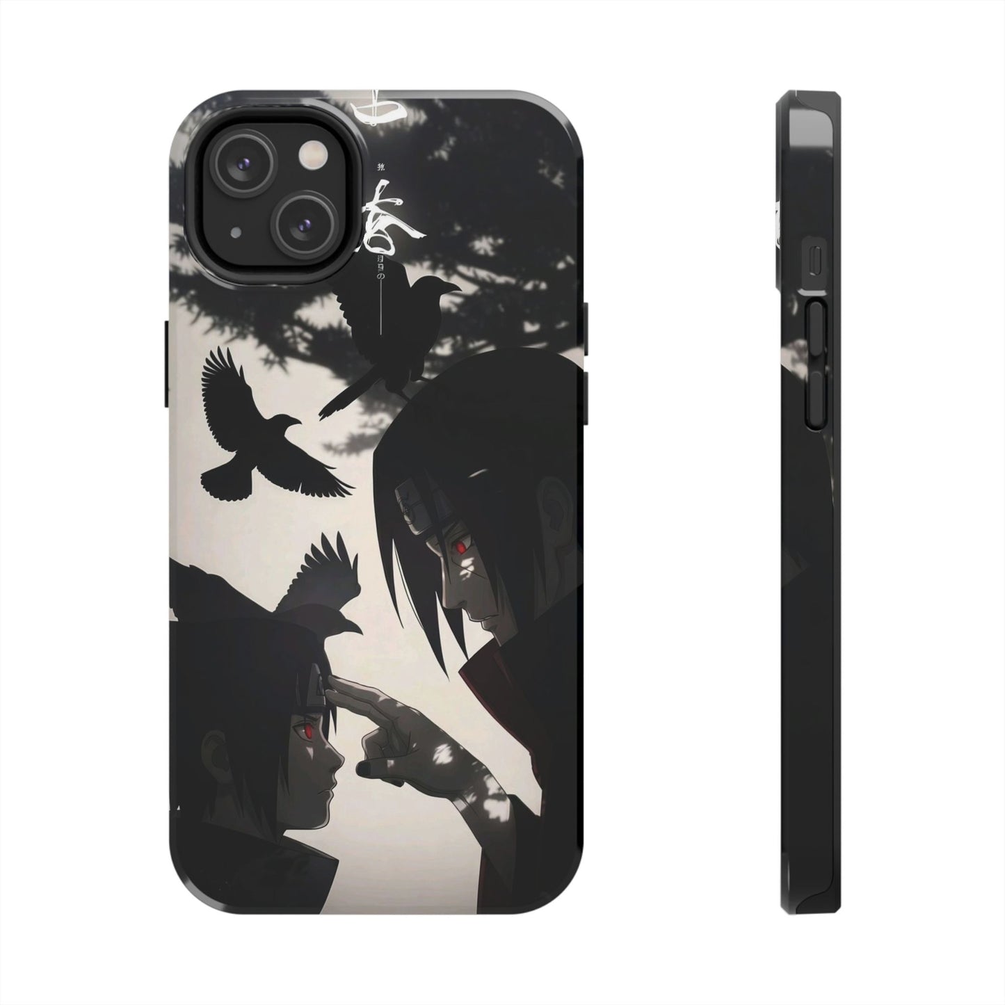 Anime Raven Silhouette Phone Case — Dark Red Eye Tough Protective Case