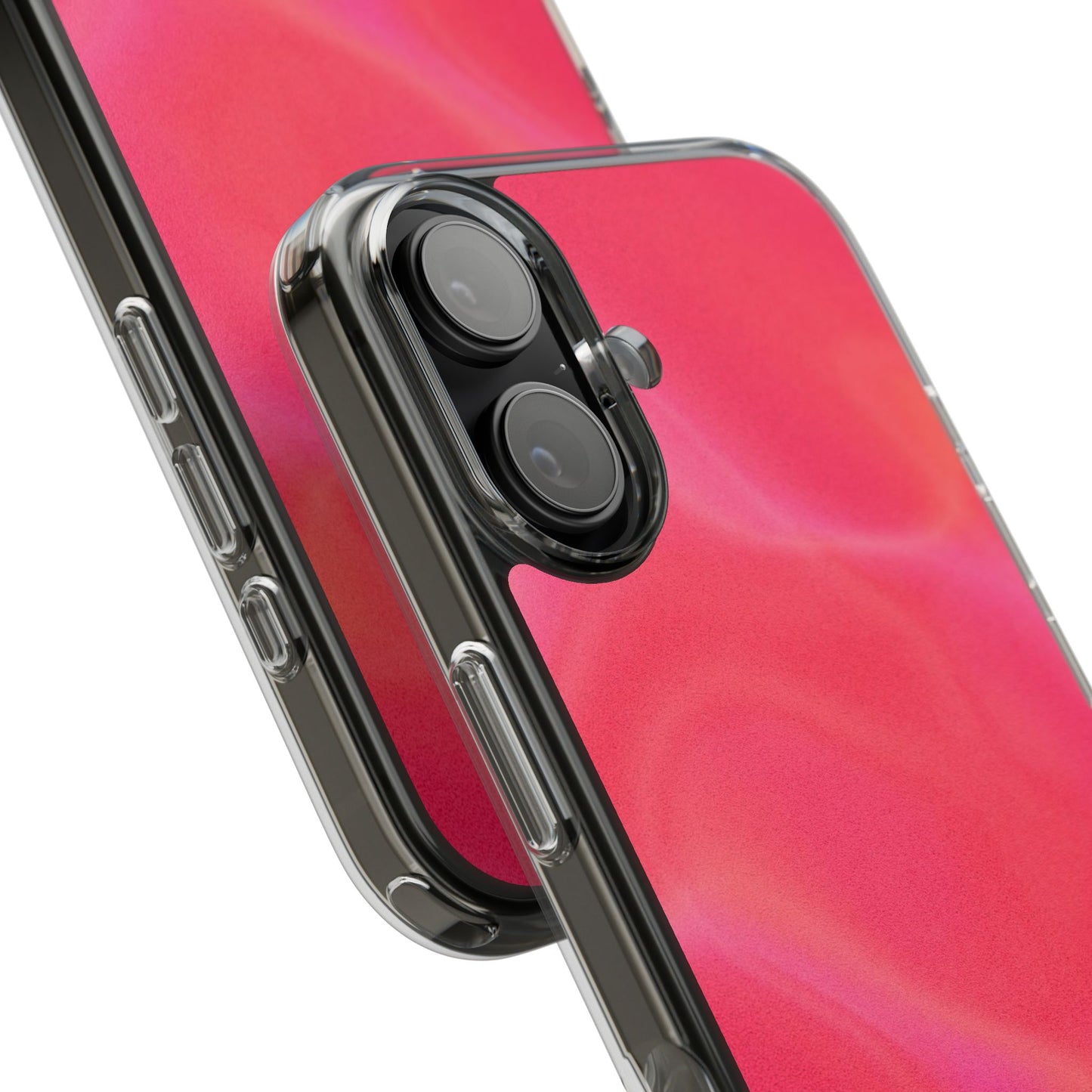 Pink Fluid Art Clear Impact-Resistant Phone Case