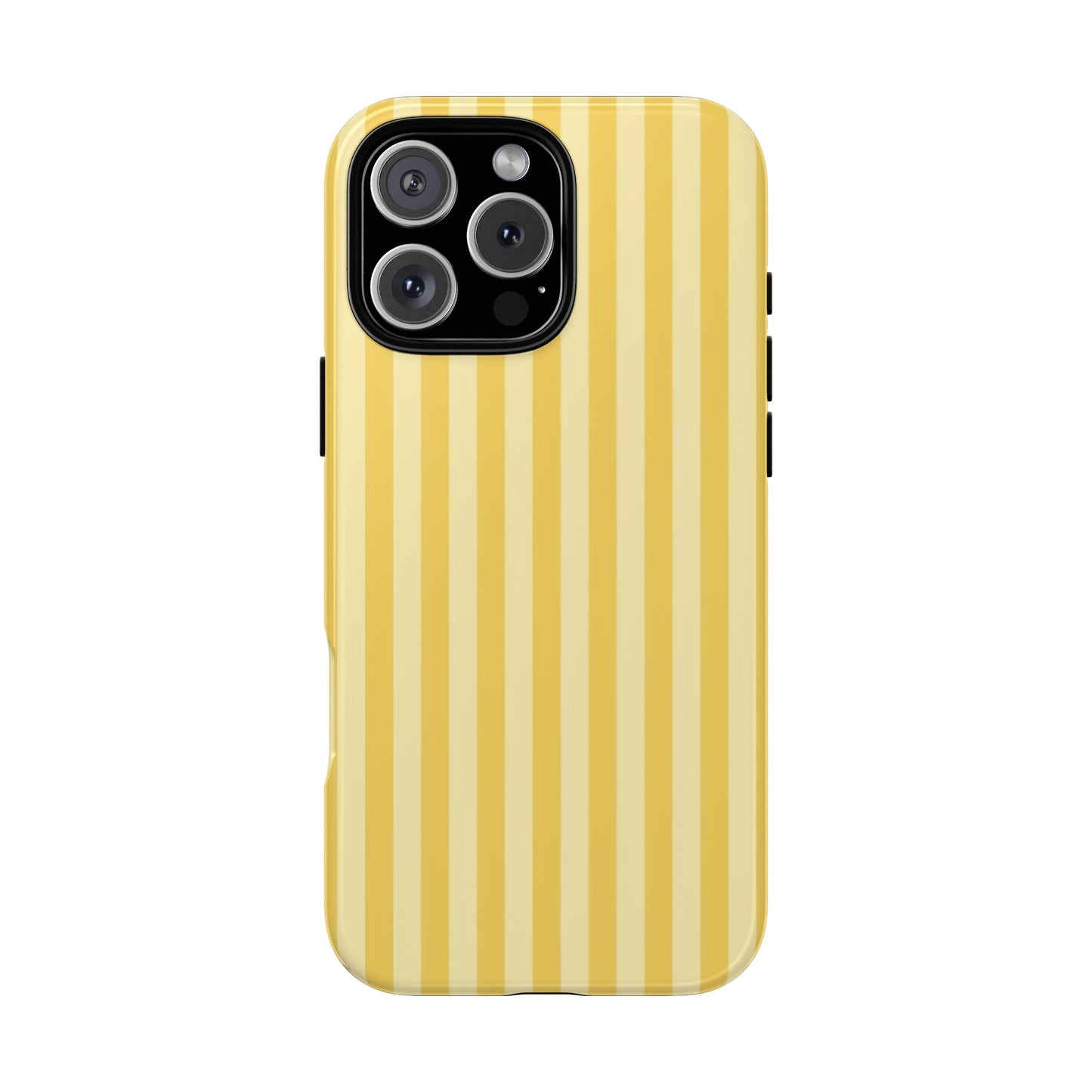 Yellow Stripe Tough Phone Case — Durable Protective iPhone Cover