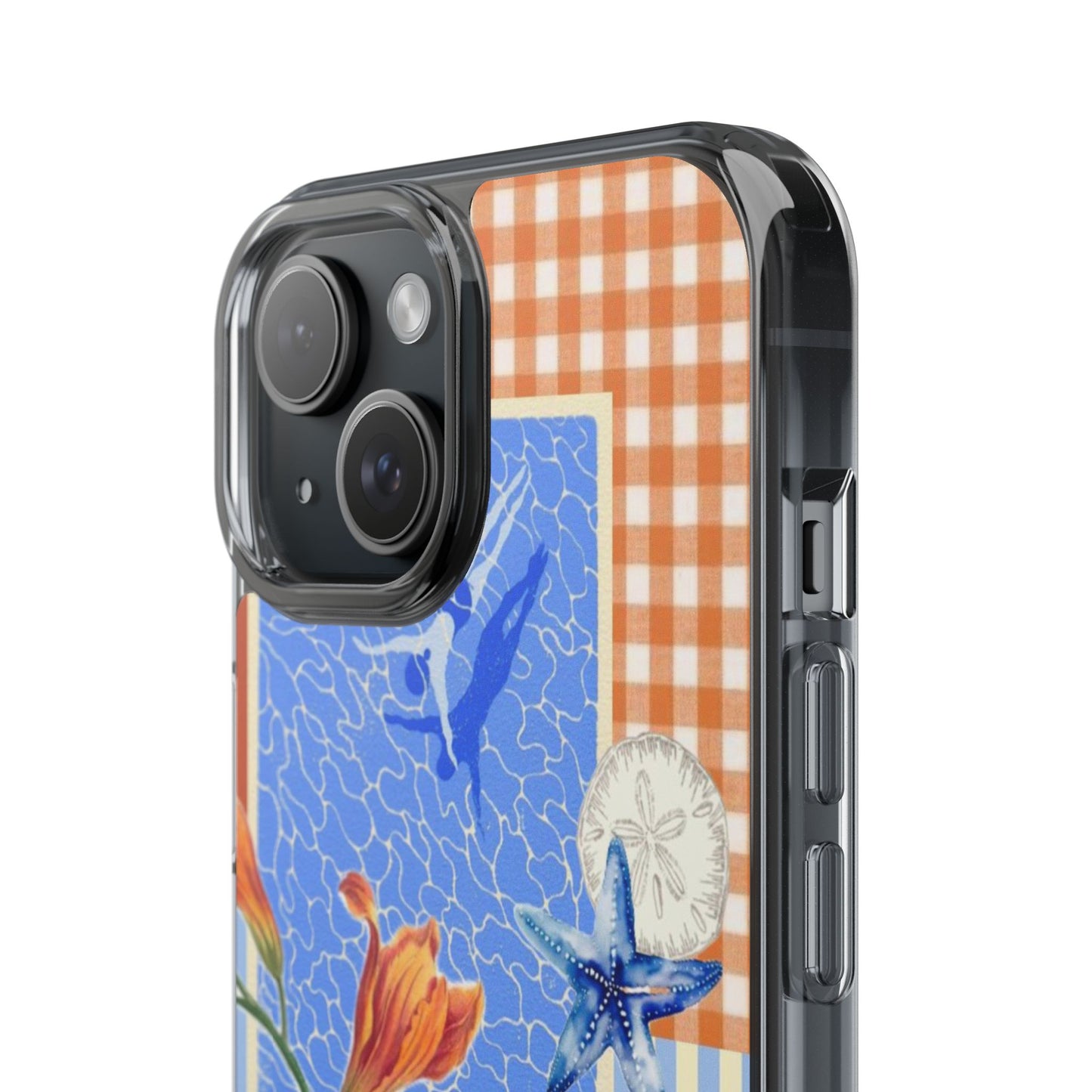 Floral Patchwork Clear Impact-Resistant Phone Case