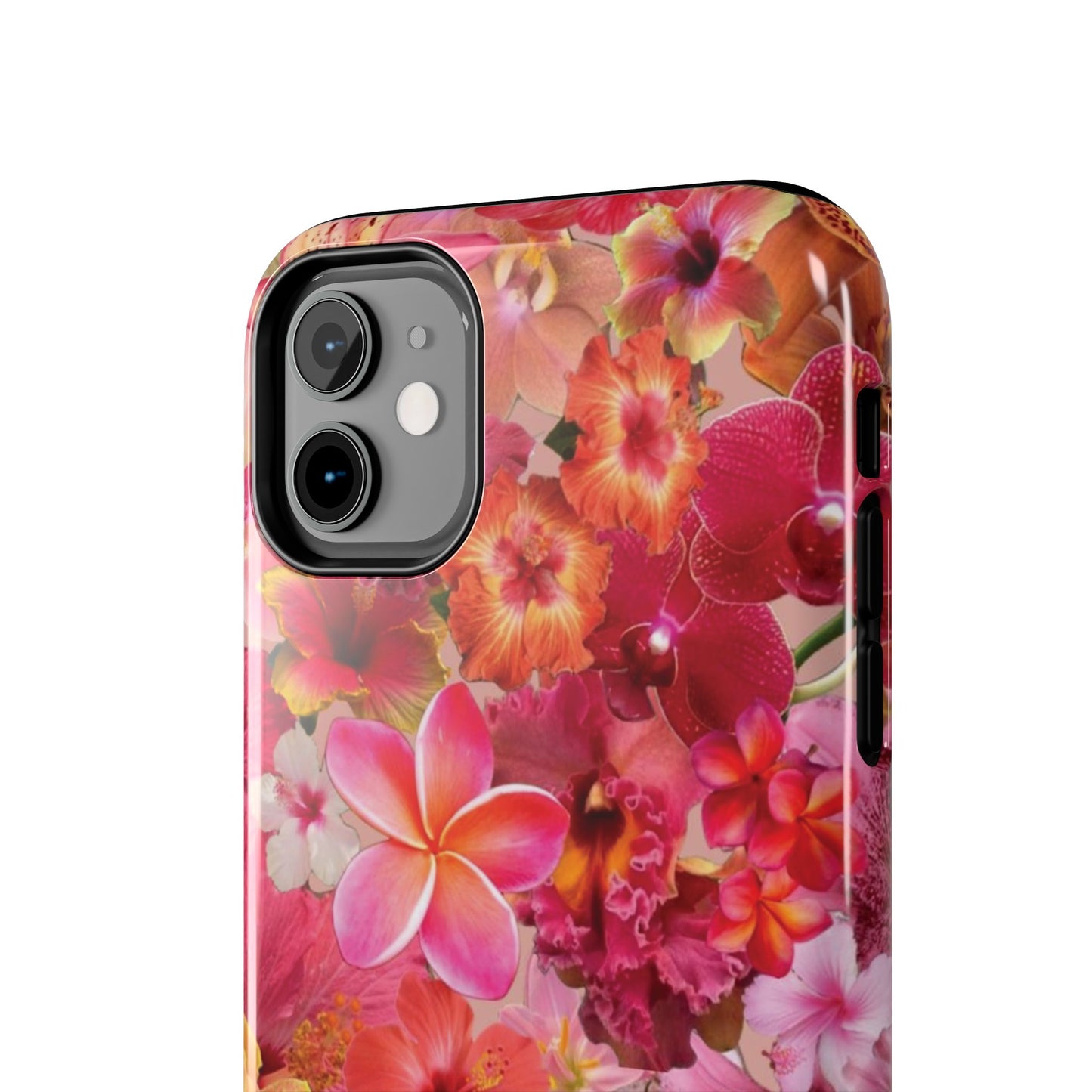Tough Phone Case — Pink Tropical Floral Orchids Phone Cover