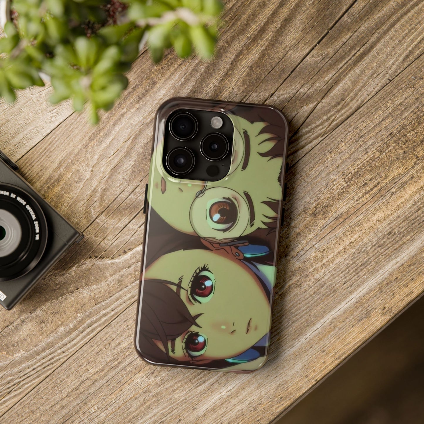 Anime Duo Tough Phone Case — Cute Chibi Sisters Protective Cover
