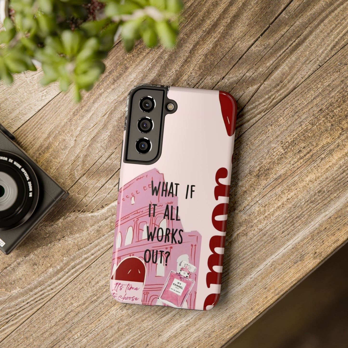 What If It All Works Out Phone Case - Pink Motivational Tough Case