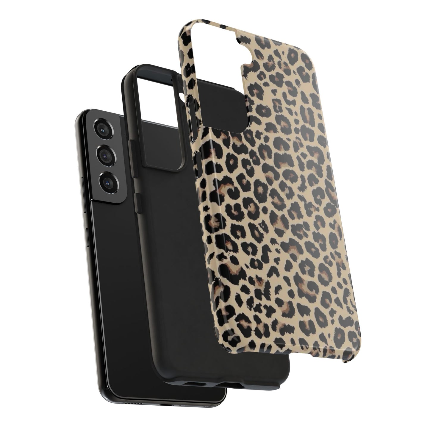 Leopard Print Tough Phone Case — Durable Protective iPhone Cover