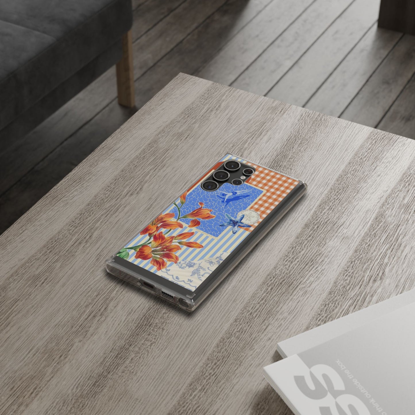 Floral Patchwork Clear Impact-Resistant Phone Case