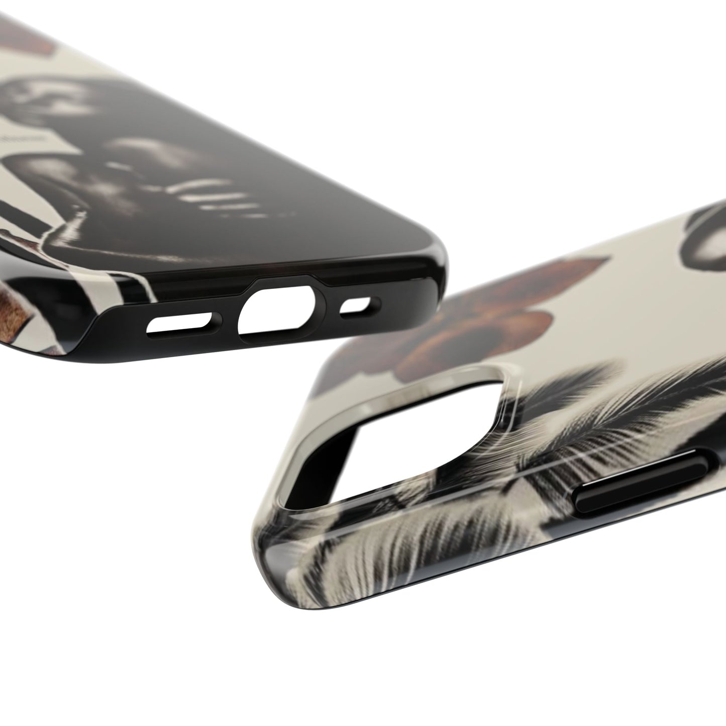 Tough Phone Case — "Peacefulness" Artistic Black Woman Floral Design