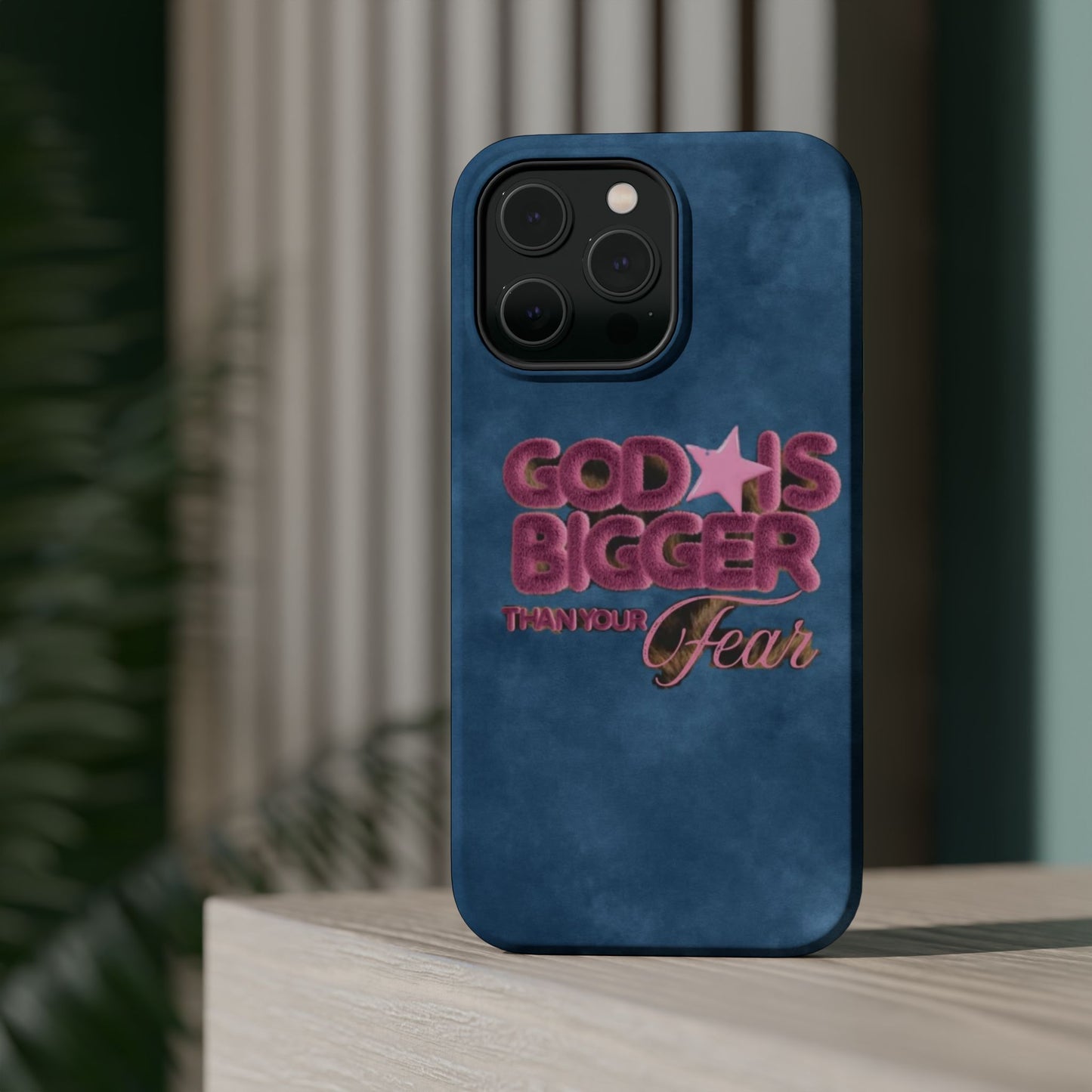 Phone Case — “God Is Bigger Than Your Fear” Magnetic Impact-Resistant Case