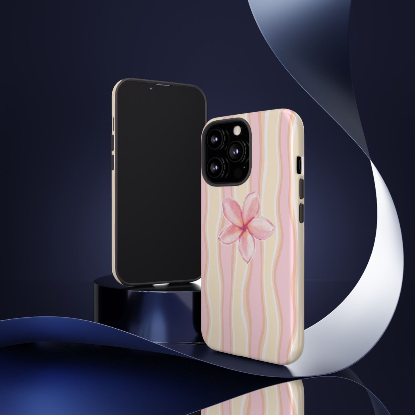 Pink Plumeria Phone Case - Tropical Floral Tough Phone Case