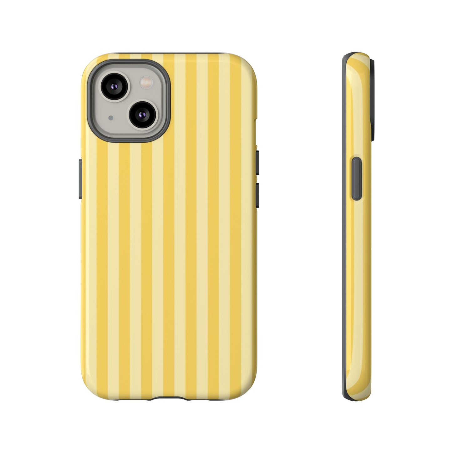 Yellow Stripe Tough Phone Case — Durable Protective iPhone Cover