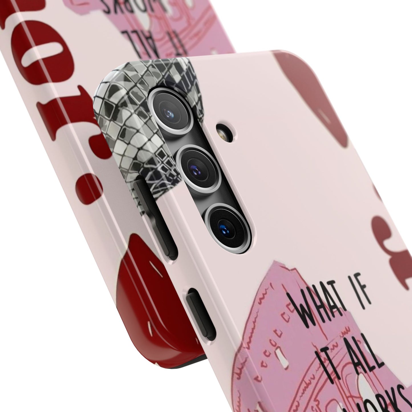 What If It All Works Out Phone Case - Pink Motivational Tough Case