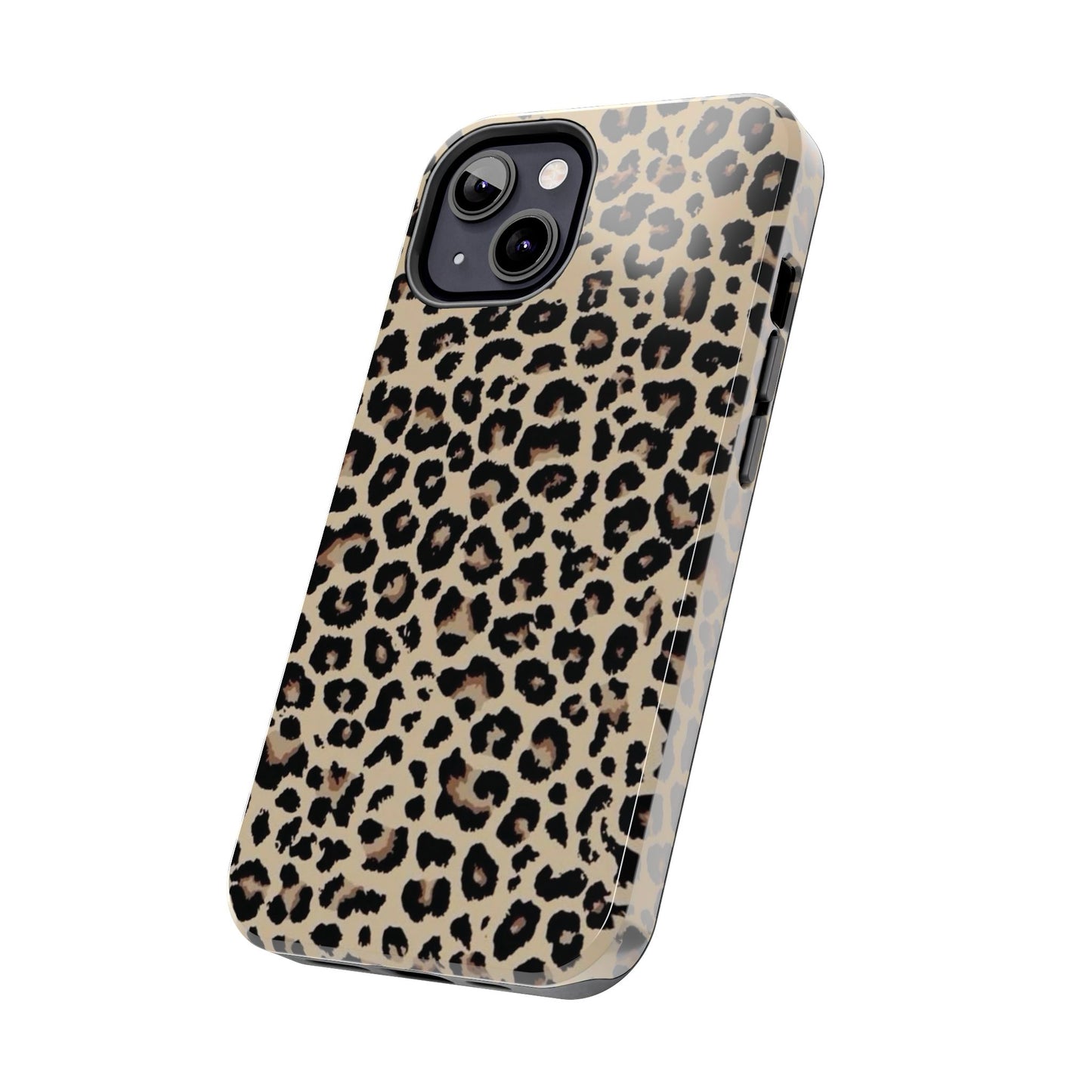 Leopard Print Tough Phone Case — Durable Protective iPhone Cover