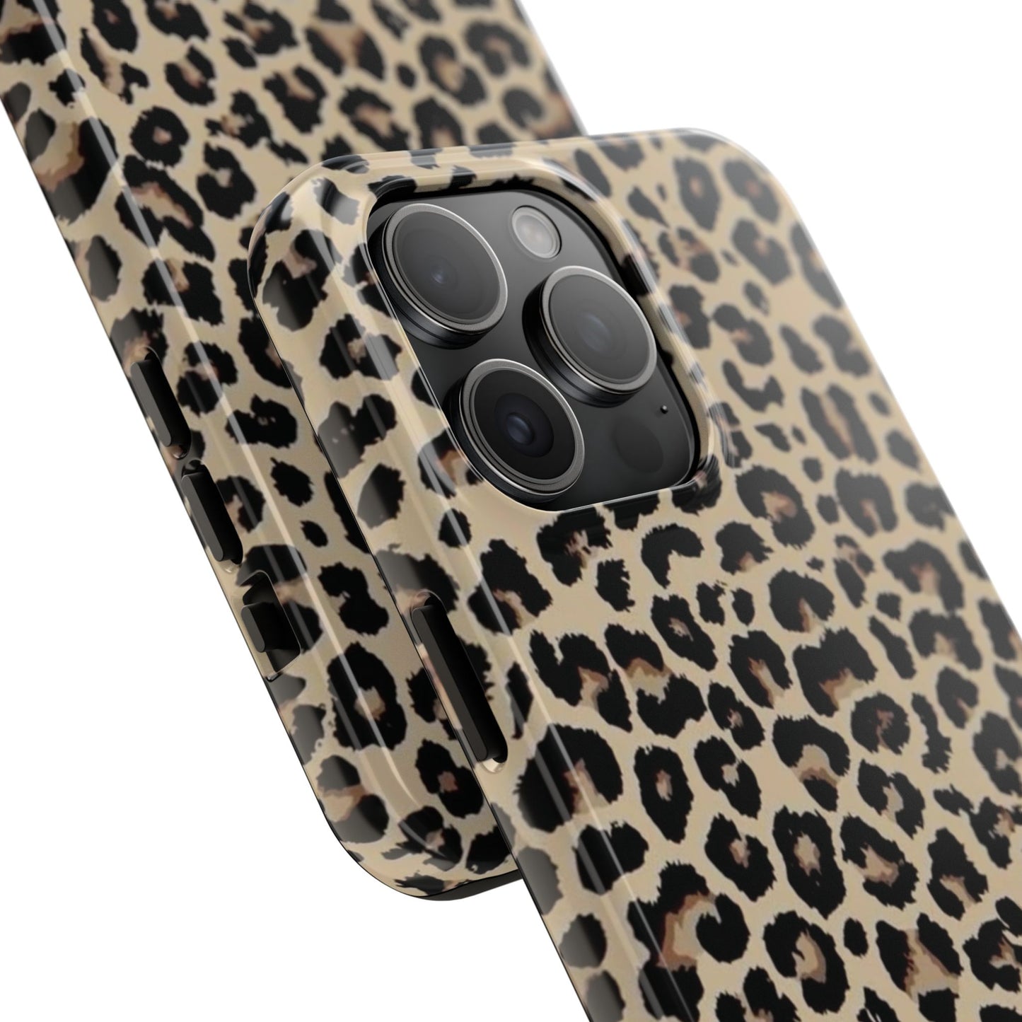 Leopard Print Tough Phone Case — Durable Protective iPhone Cover