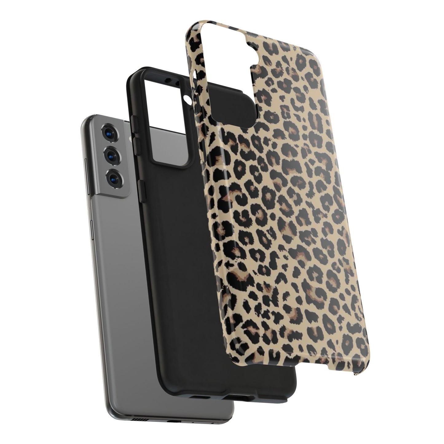 Leopard Print Tough Phone Case — Durable Protective iPhone Cover