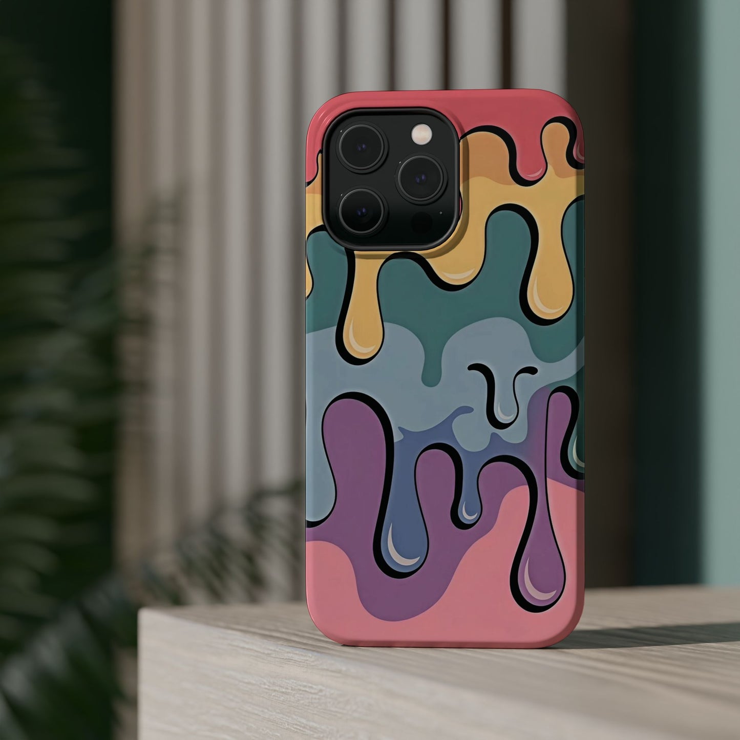 Colorful Drip Magnetic Phone Case — Impact-Resistant iPhone Cover