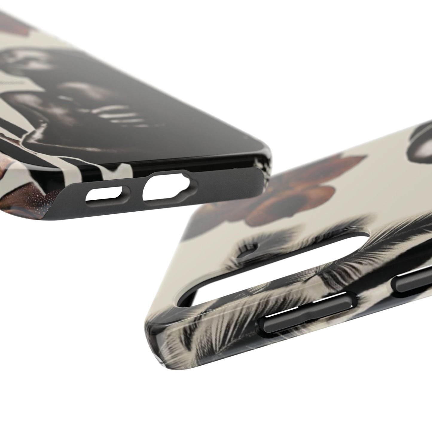 Tough Phone Case — "Peacefulness" Artistic Black Woman Floral Design