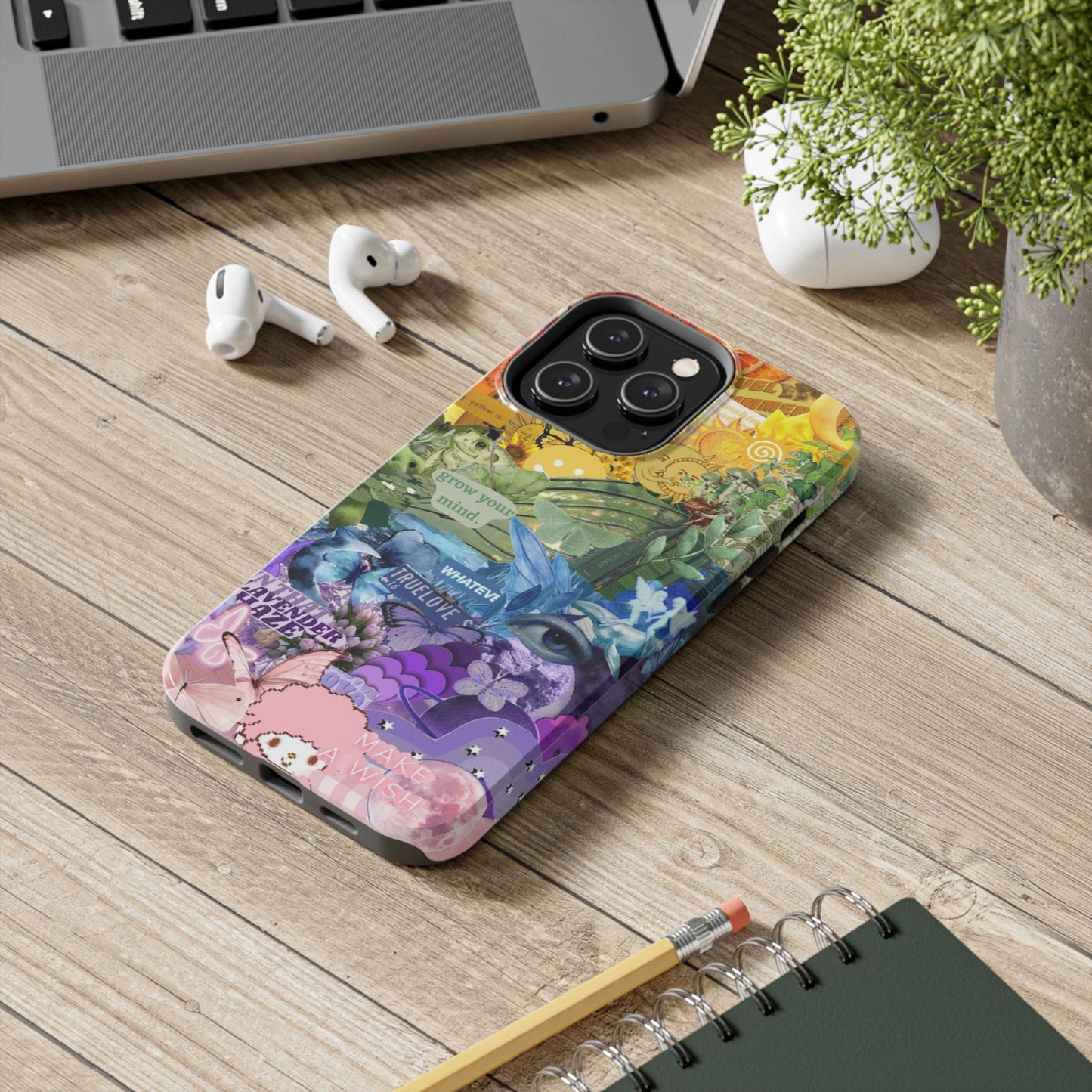 Collage Art Phone Case — 'Grow Your Mind' Lavender Haze Tough Case