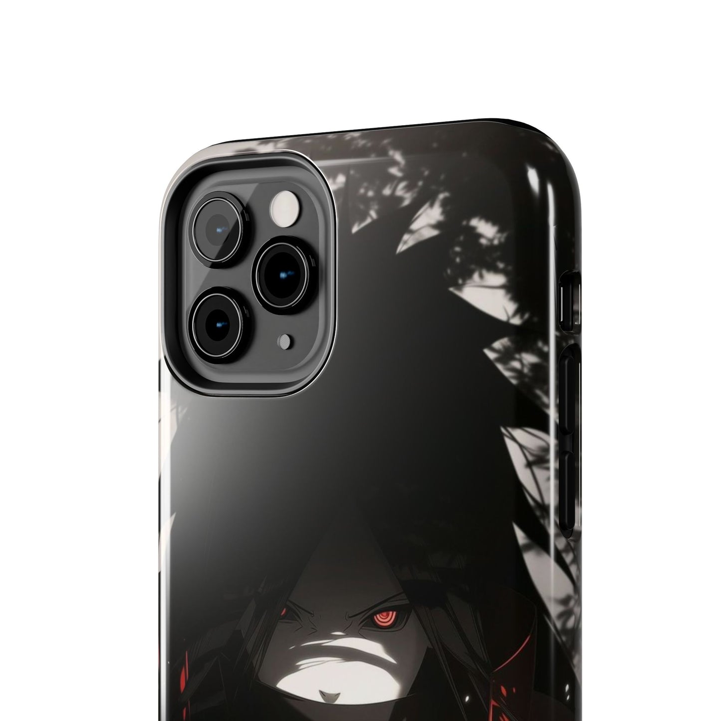 Anime Dark Ninja Phone Case — Red Eye Silhouette Tough Phone Case