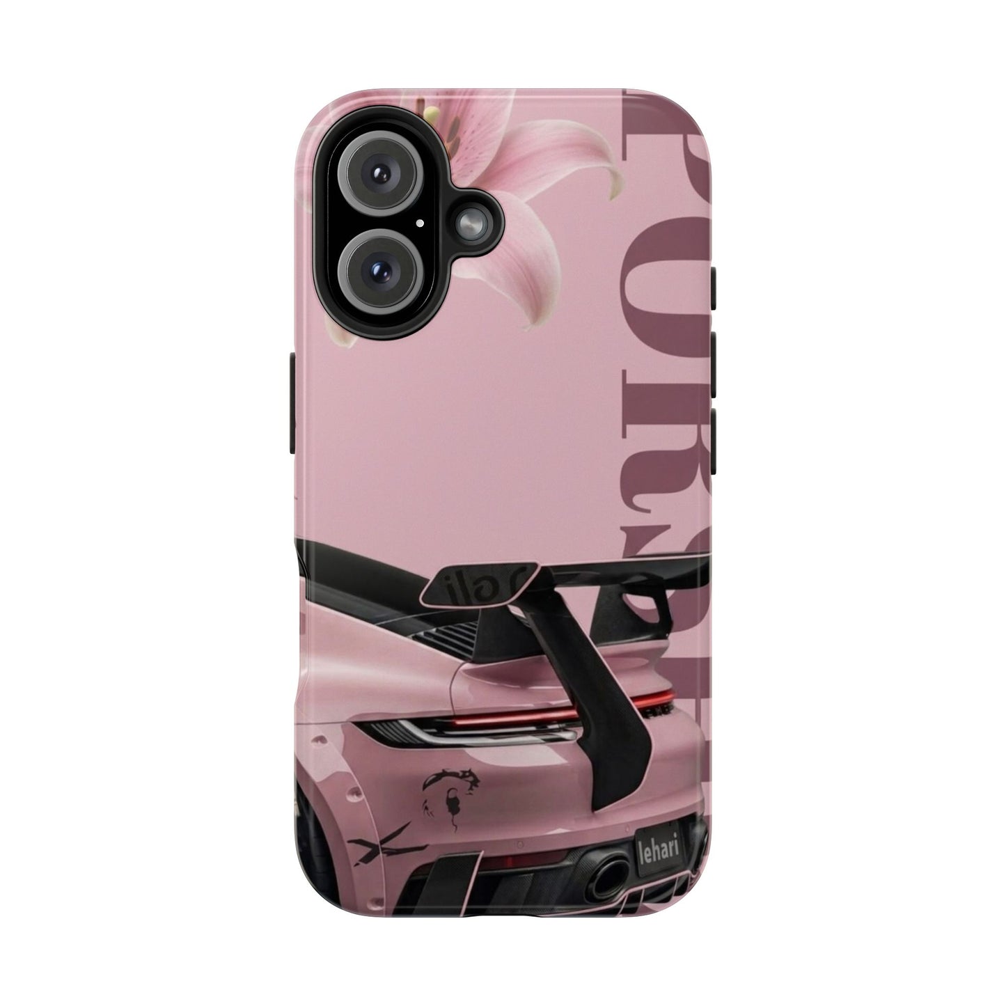 Pink Racing Car Tough Phone Case — 'Queen' Sportback Design