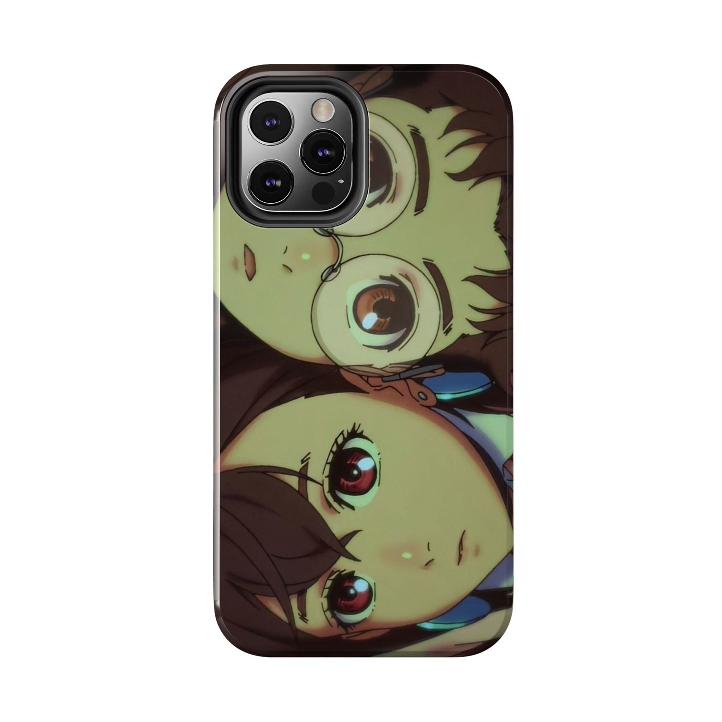 Anime Duo Tough Phone Case — Cute Chibi Sisters Protective Cover
