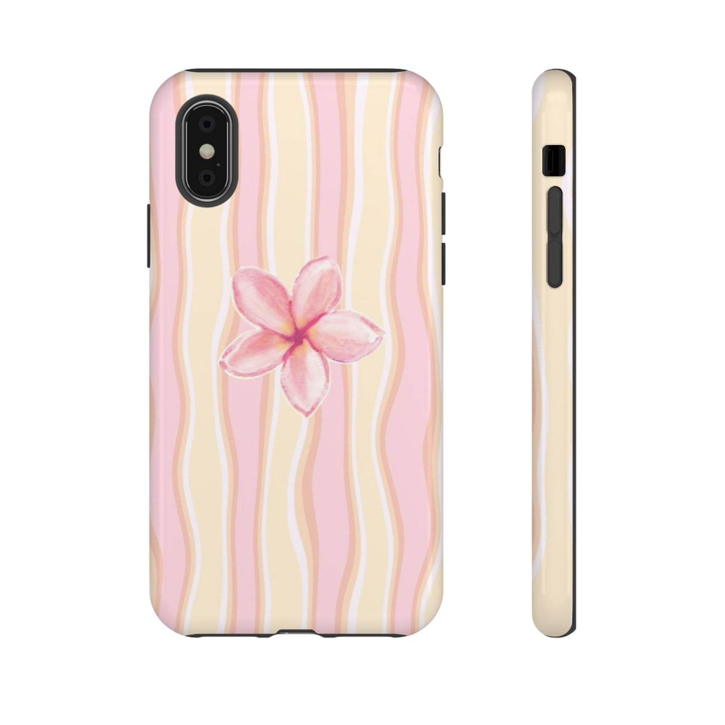 Pink Plumeria Phone Case - Tropical Floral Tough Phone Case