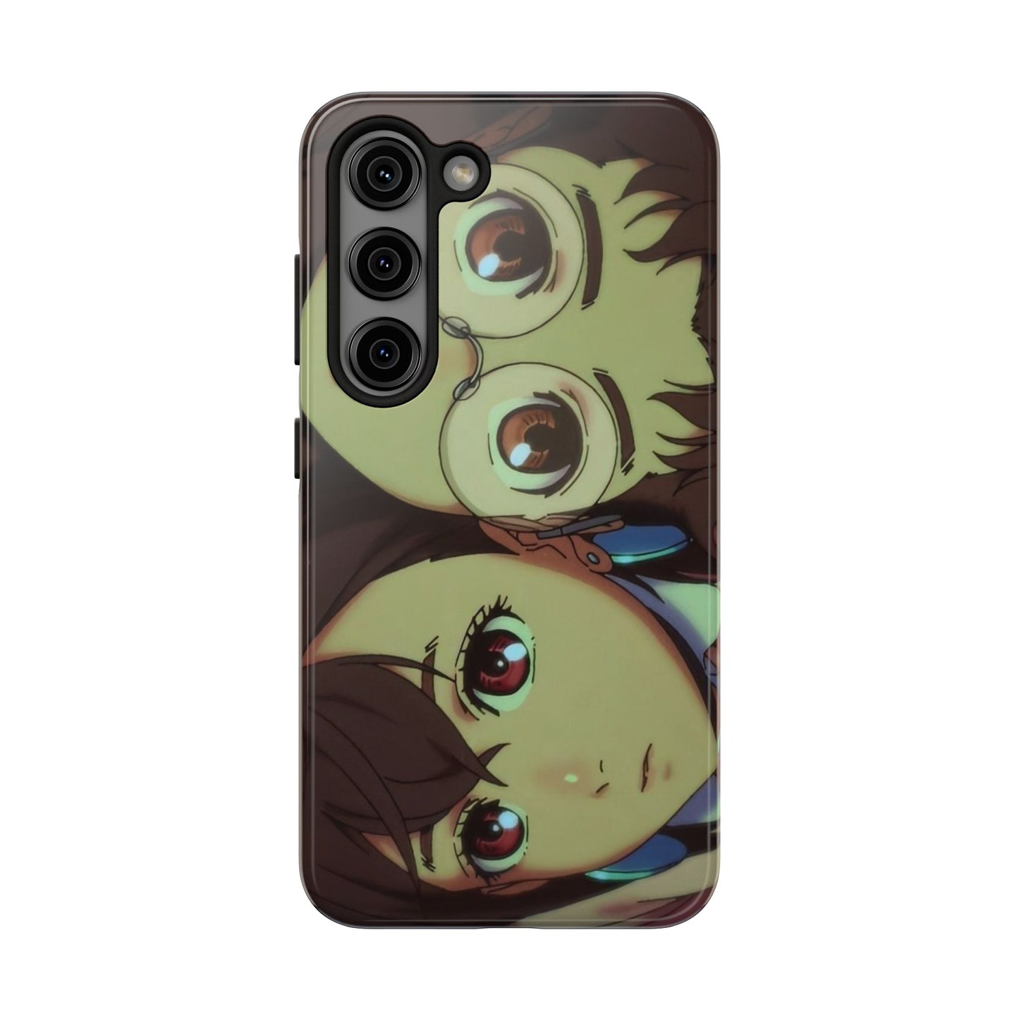 Anime Duo Tough Phone Case — Cute Chibi Sisters Protective Cover