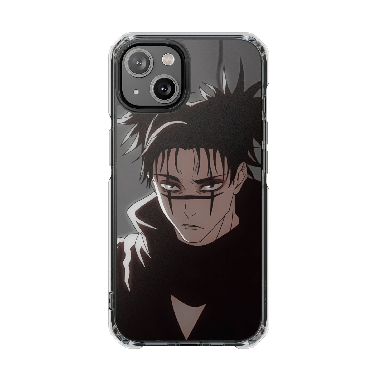 Clear Magnetic Phone Case — Dark Anime Character Design