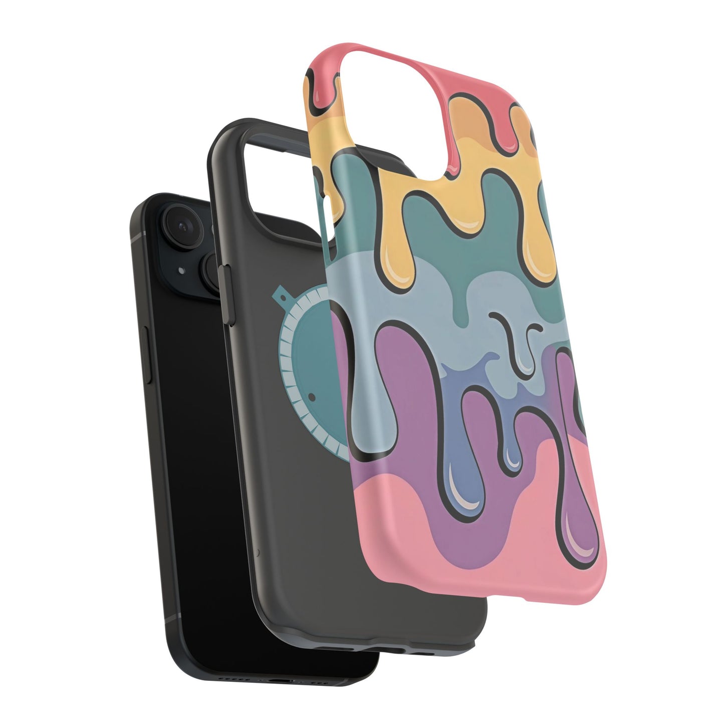Colorful Drip Magnetic Phone Case — Impact-Resistant iPhone Cover