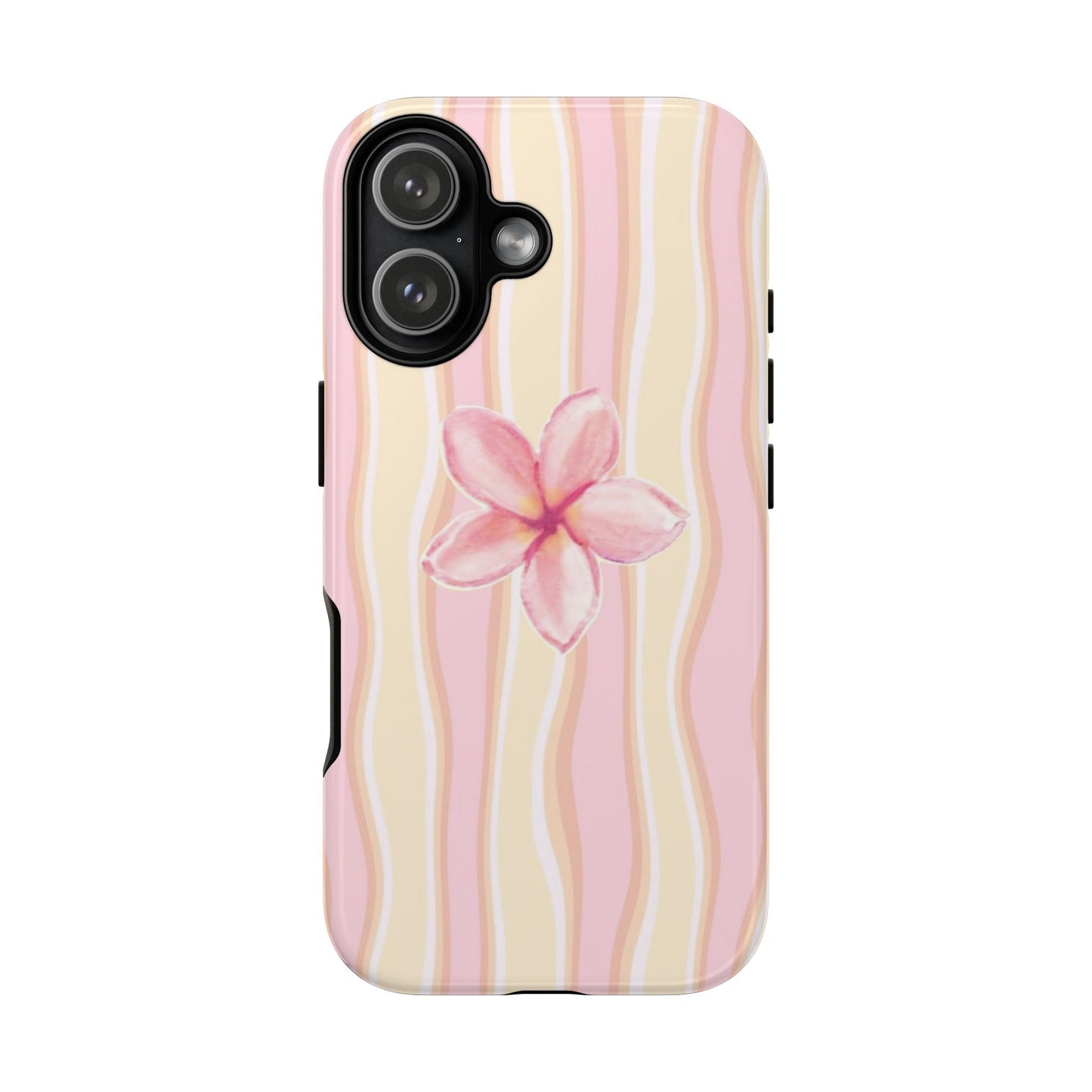 Pink Plumeria Phone Case - Tropical Floral Tough Phone Case