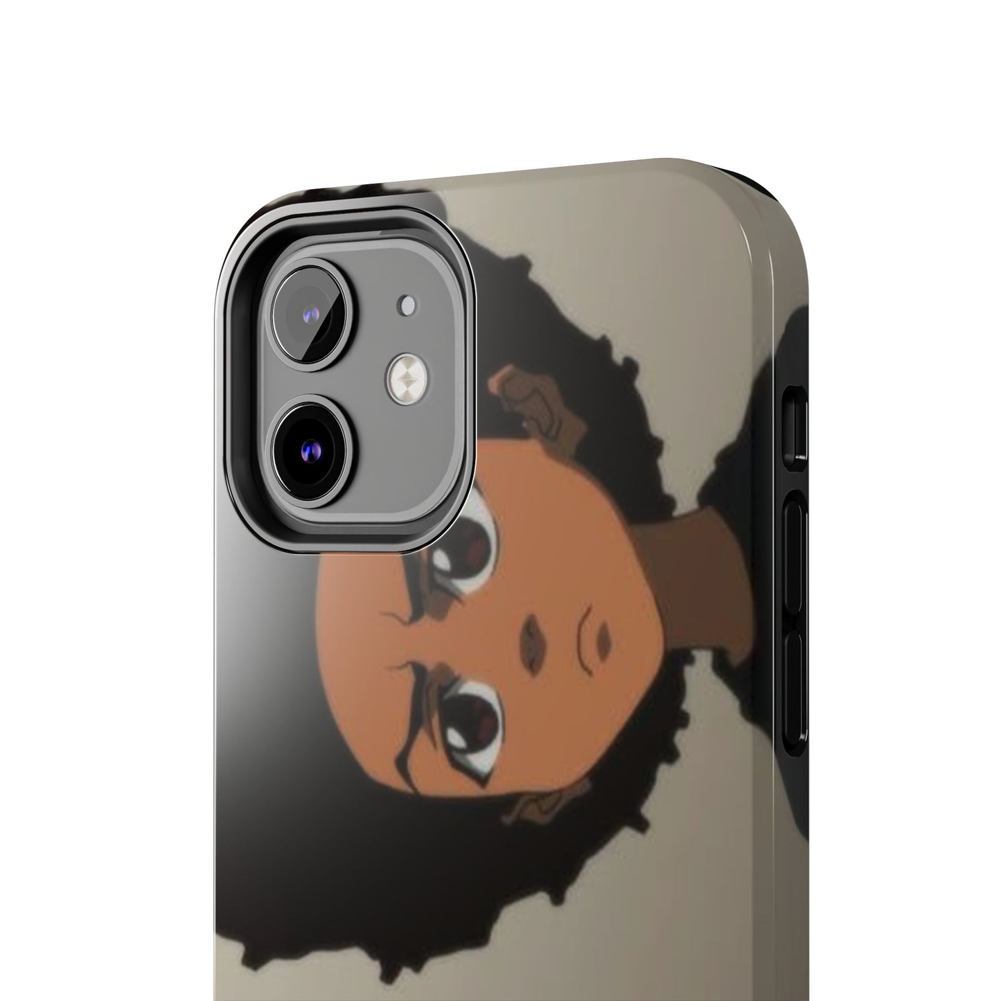 Tough Phone Case — Afro Anime Duo Face Design, Protective Shockproof Cover