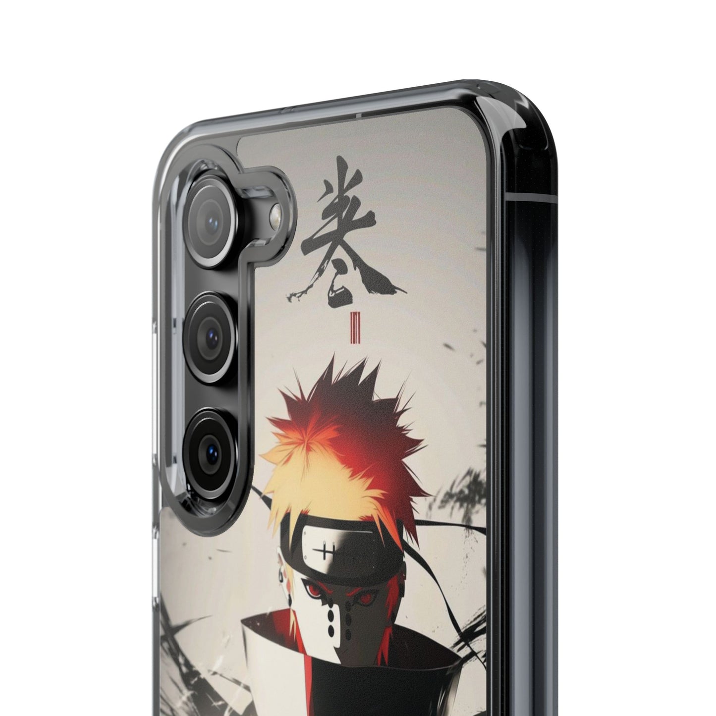 Clear Impact-Resistant Phone Case — Anime Akatsuki Shadow Design
