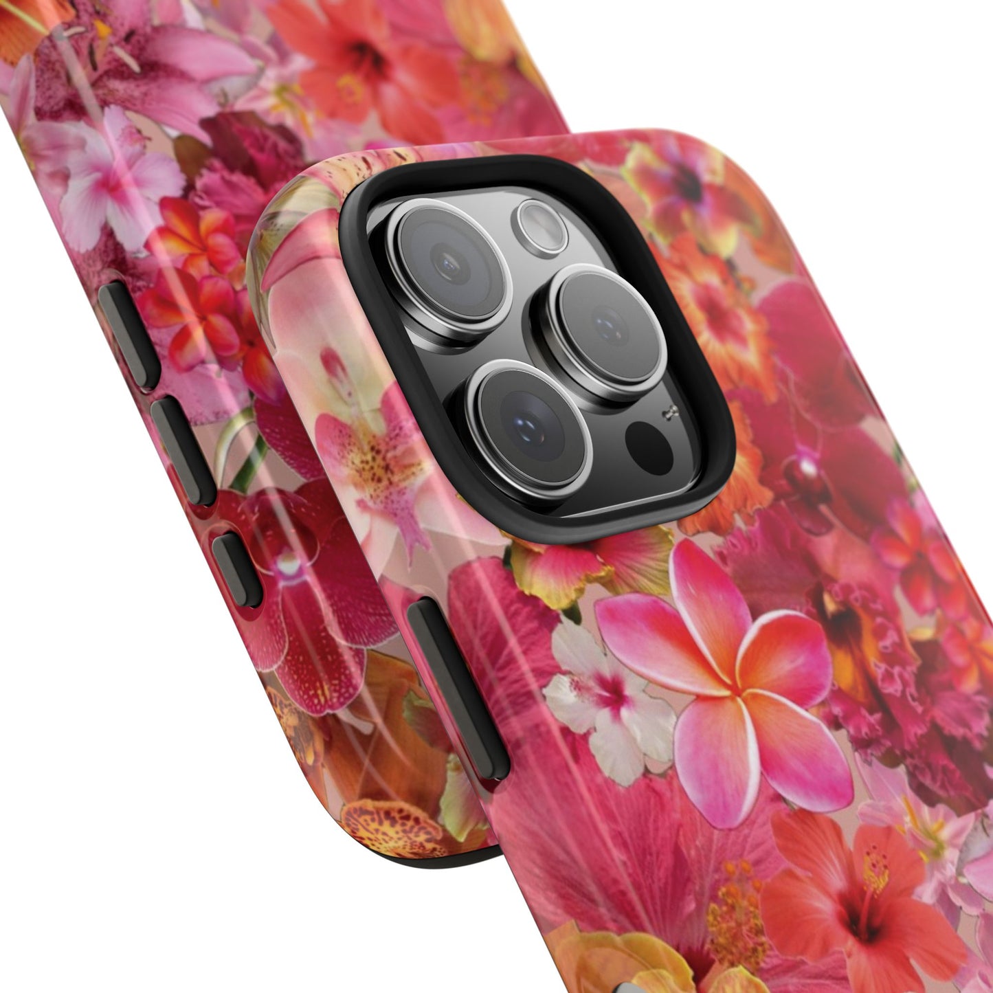 Tough Phone Case — Pink Tropical Floral Orchids Phone Cover