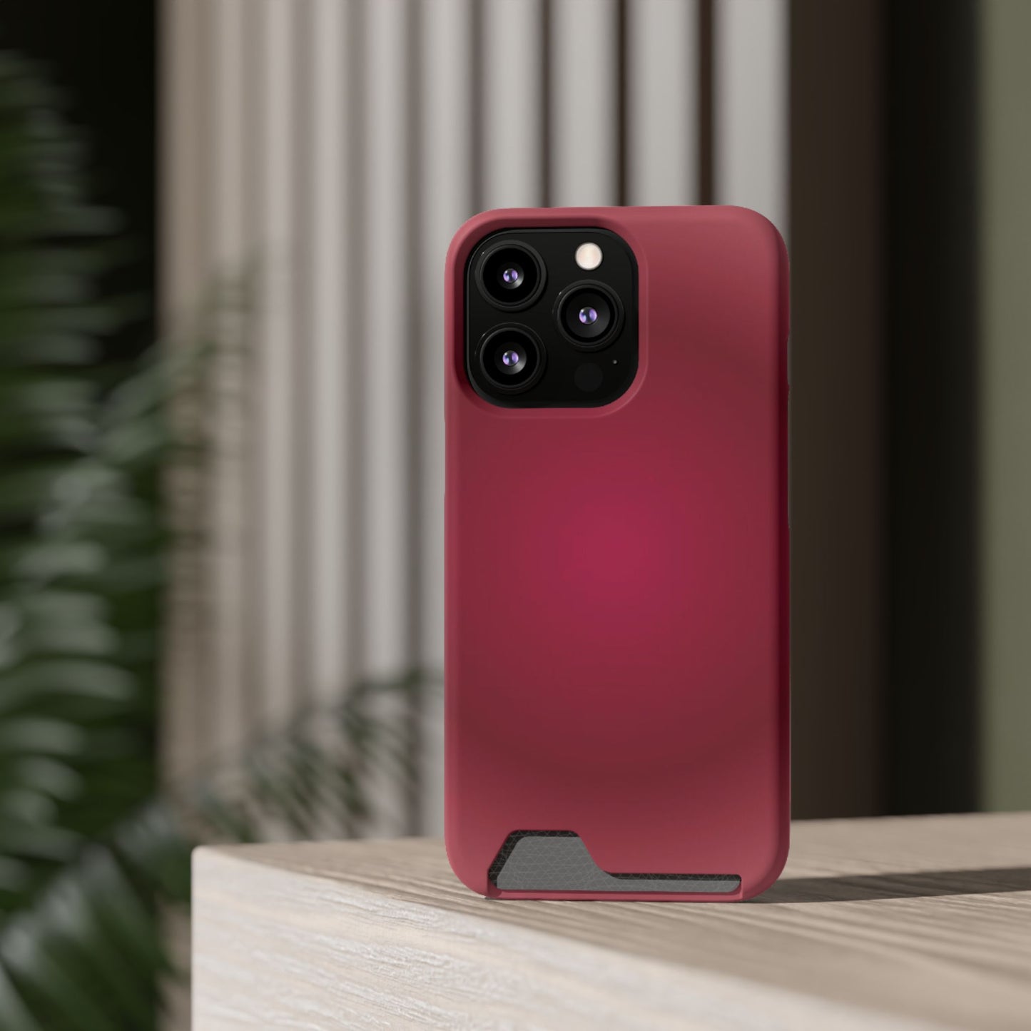 Slim Card-Holder Phone Case — Magnetic Red Wallet Cover