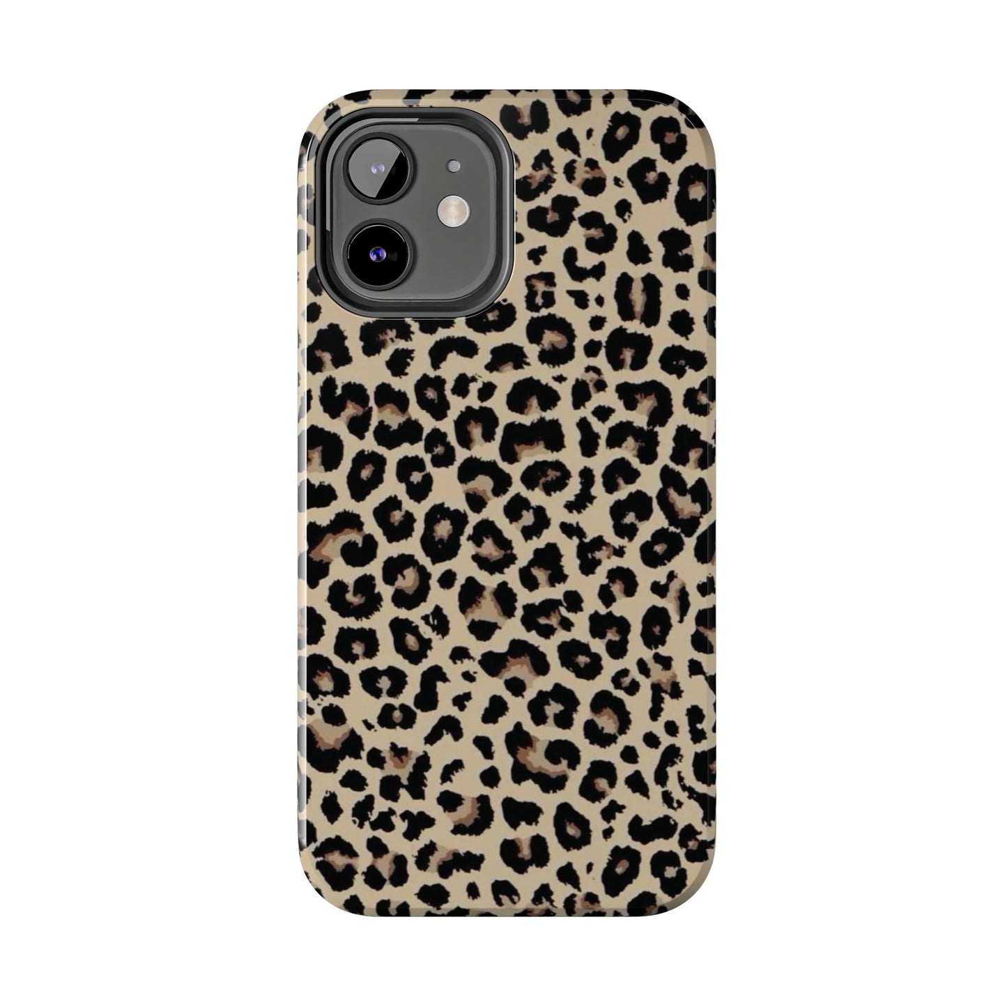 Leopard Print Tough Phone Case — Durable Protective iPhone Cover