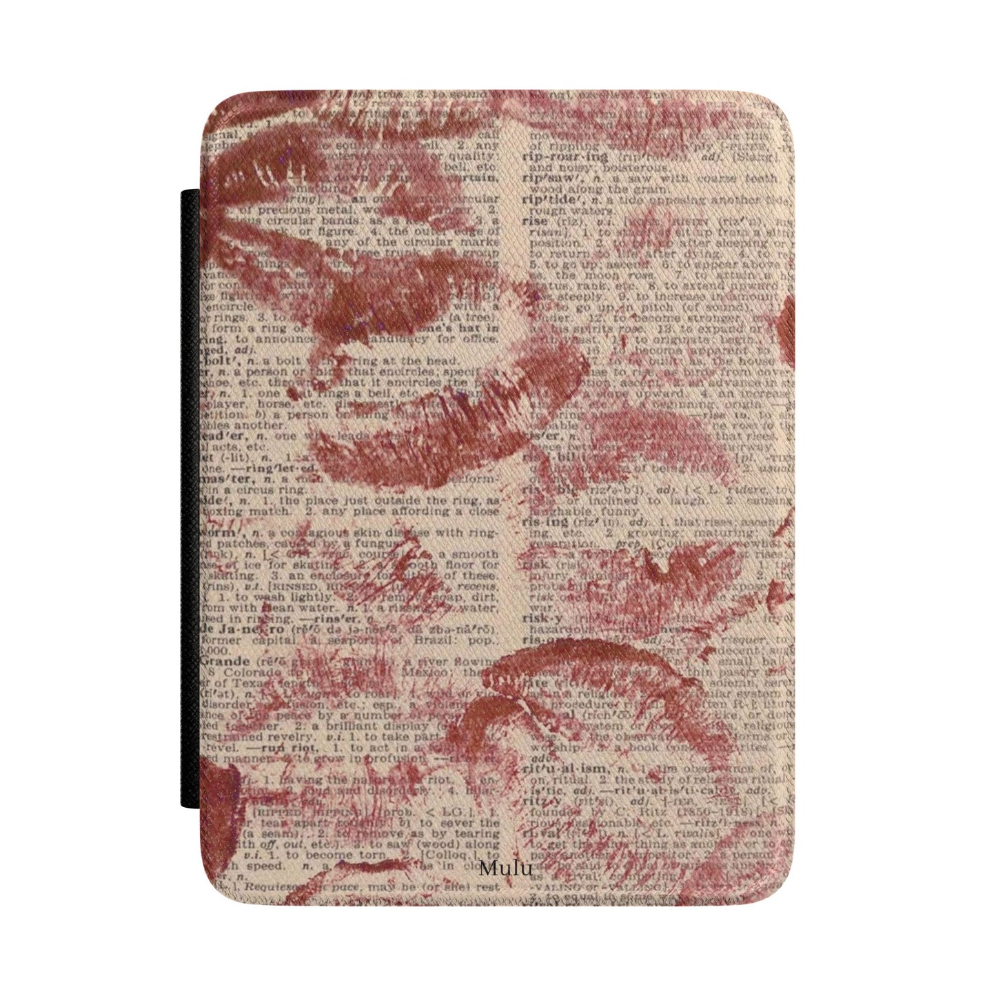 Gingham Cherry Kindle Case — Cute Blue Plaid E-Reader Cover