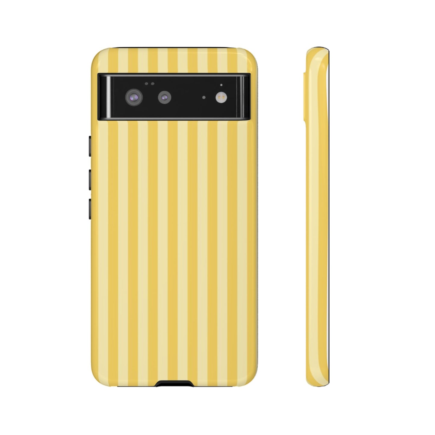Yellow Stripe Tough Phone Case — Durable Protective iPhone Cover