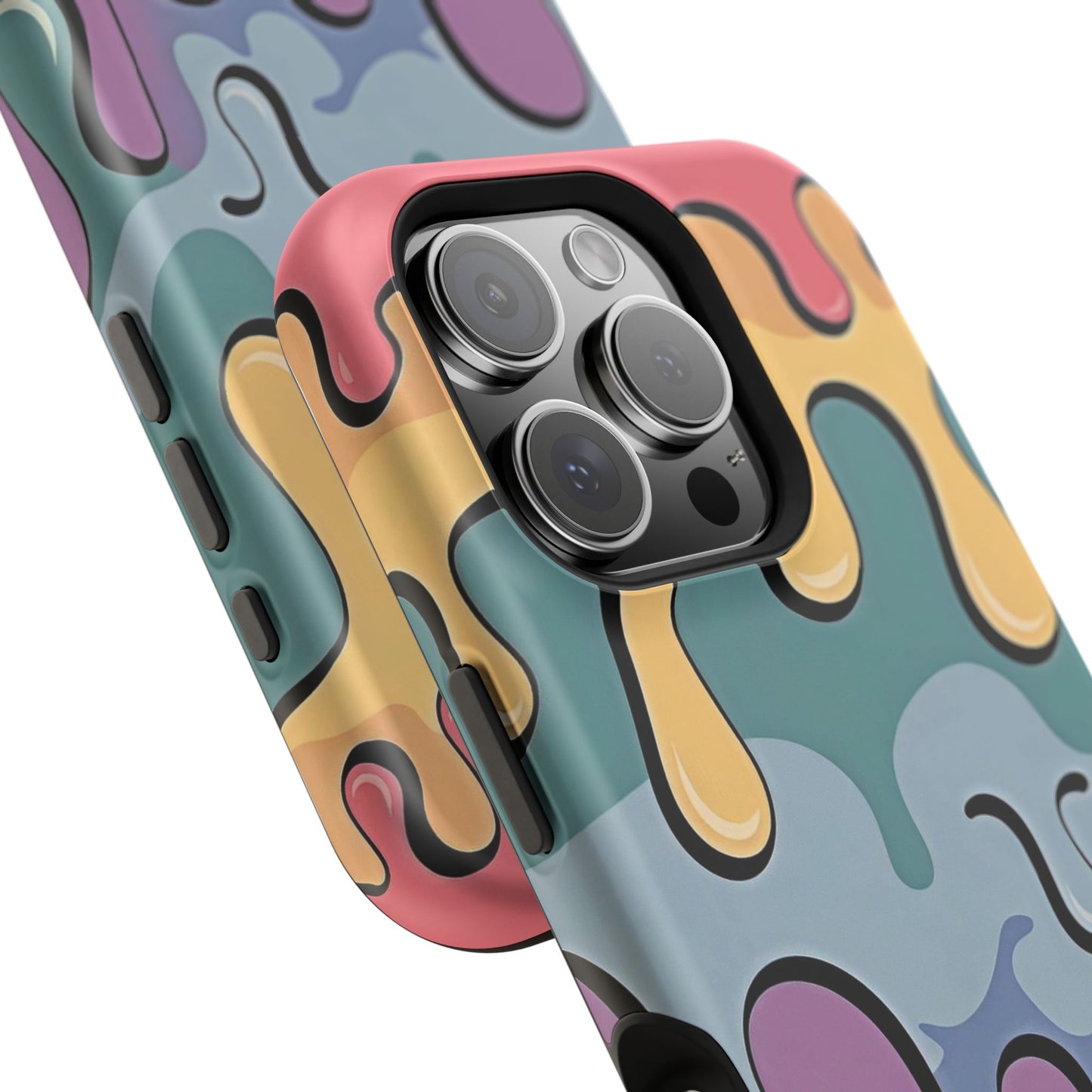 Colorful Drip Magnetic Phone Case — Impact-Resistant iPhone Cover