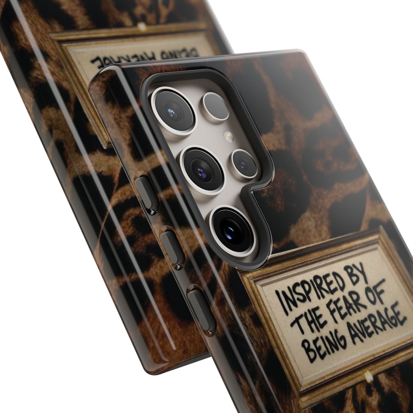 Leopard 'Inspired by the Fear of Being Average' Phone Case