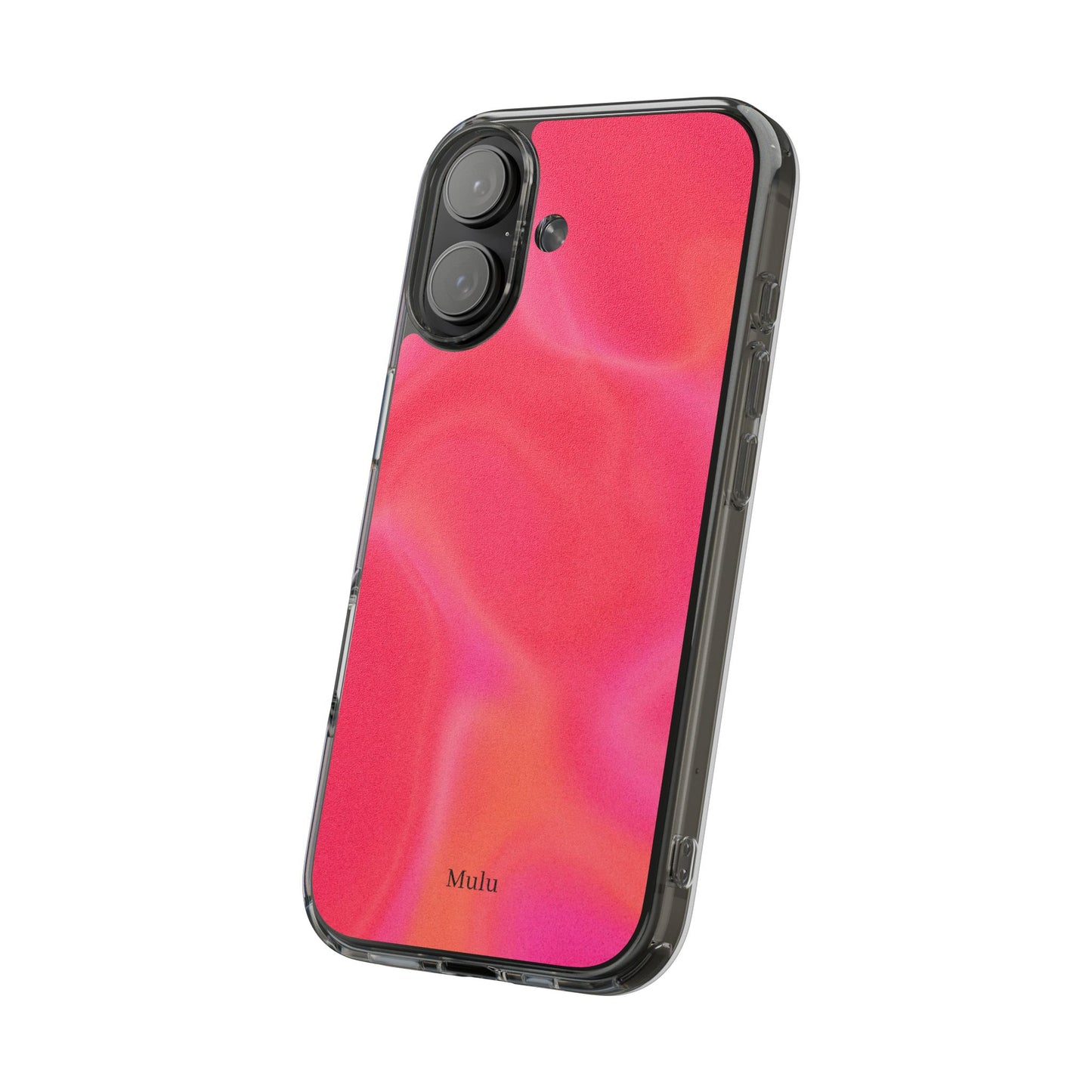 Pink Fluid Art Clear Impact-Resistant Phone Case