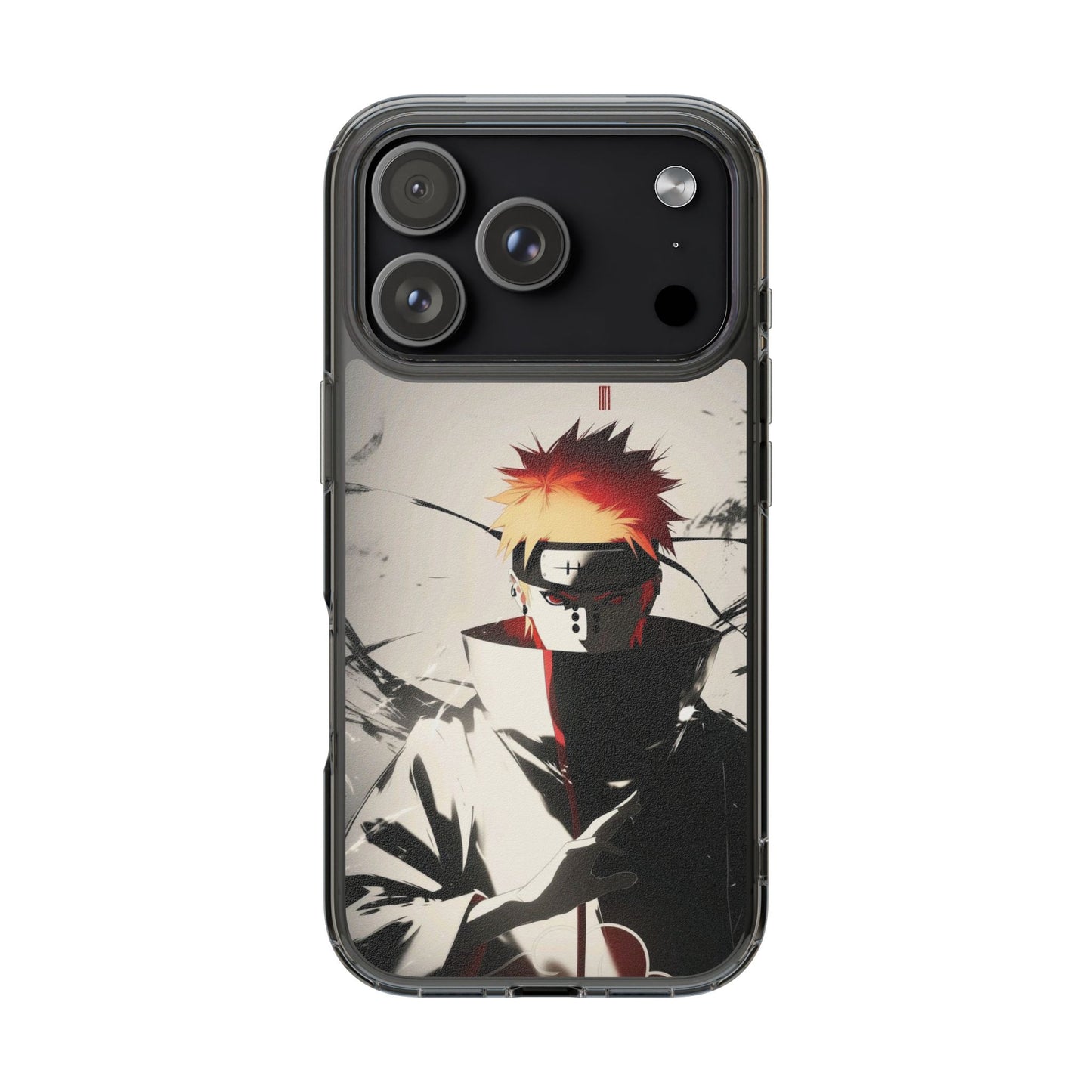 Clear Impact-Resistant Phone Case — Anime Akatsuki Shadow Design