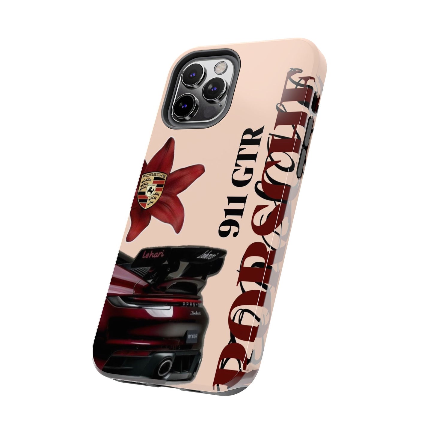 Porsche 911 GT-R Red Orchid Tough Phone Case — Sports Car Protective Cover