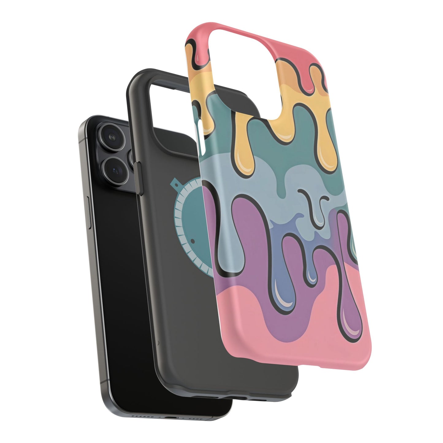 Colorful Drip Magnetic Phone Case — Impact-Resistant iPhone Cover