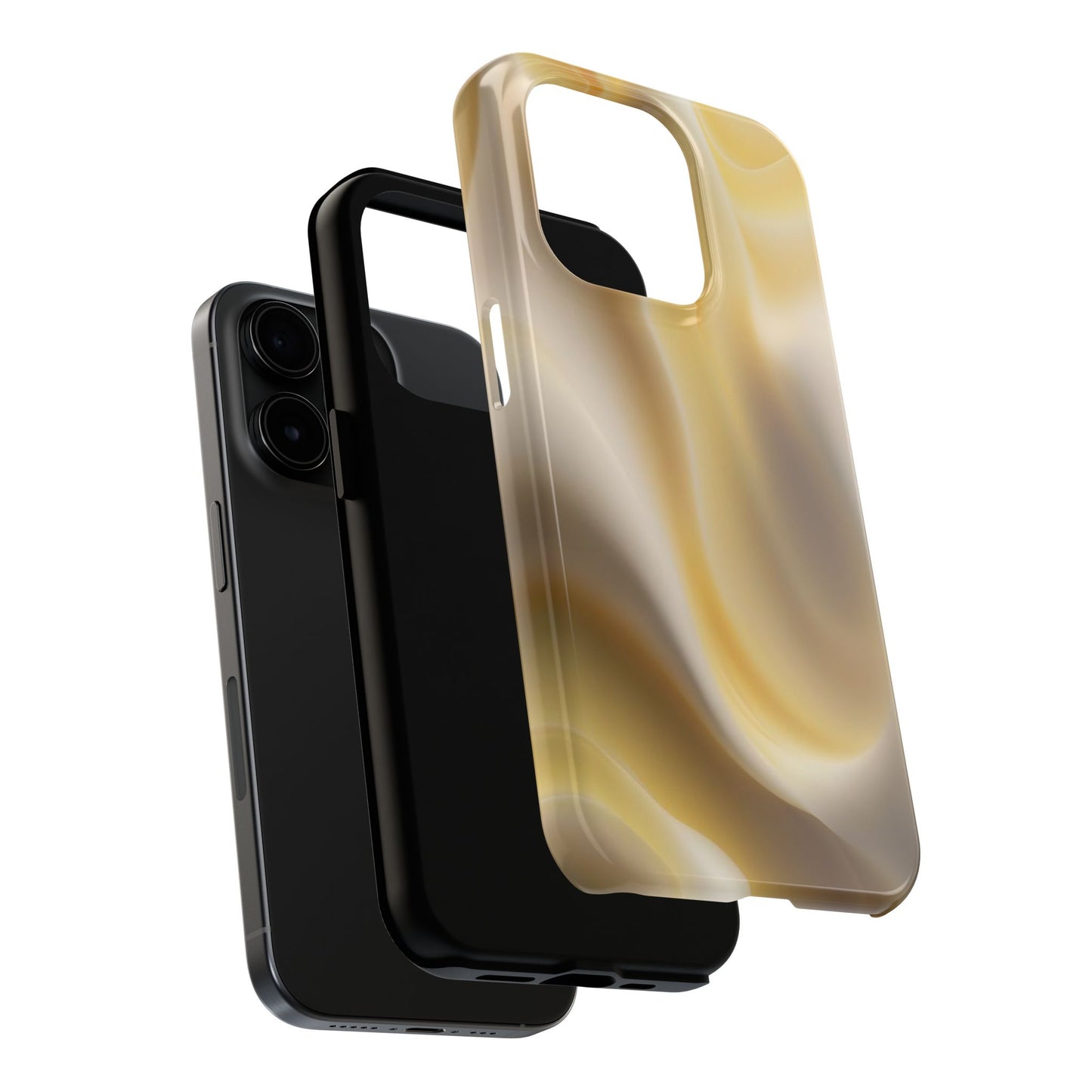 Gold Marble Tough Phone Case — Protective iPhone Case with Elegant Swirl Design