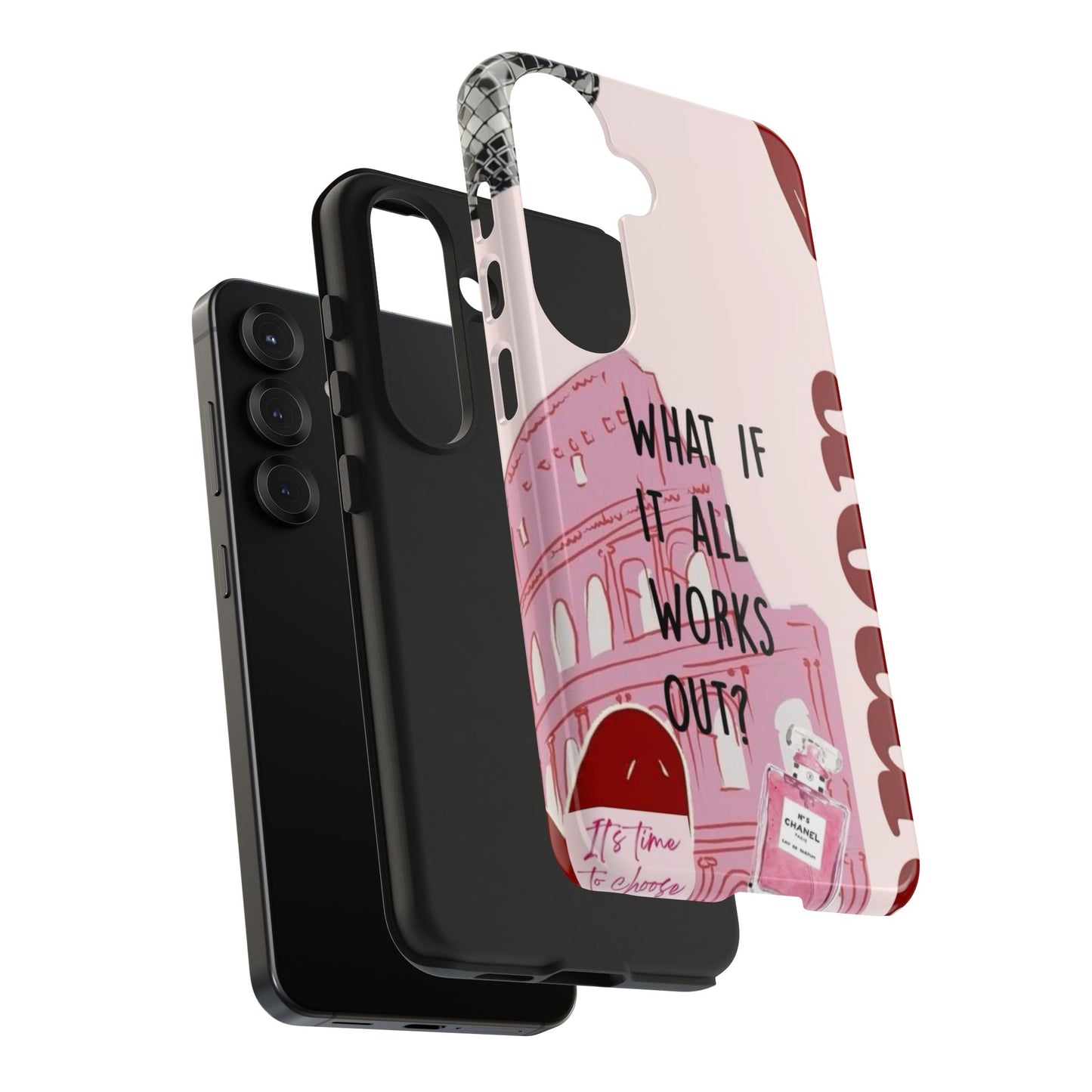 What If It All Works Out Phone Case - Pink Motivational Tough Case