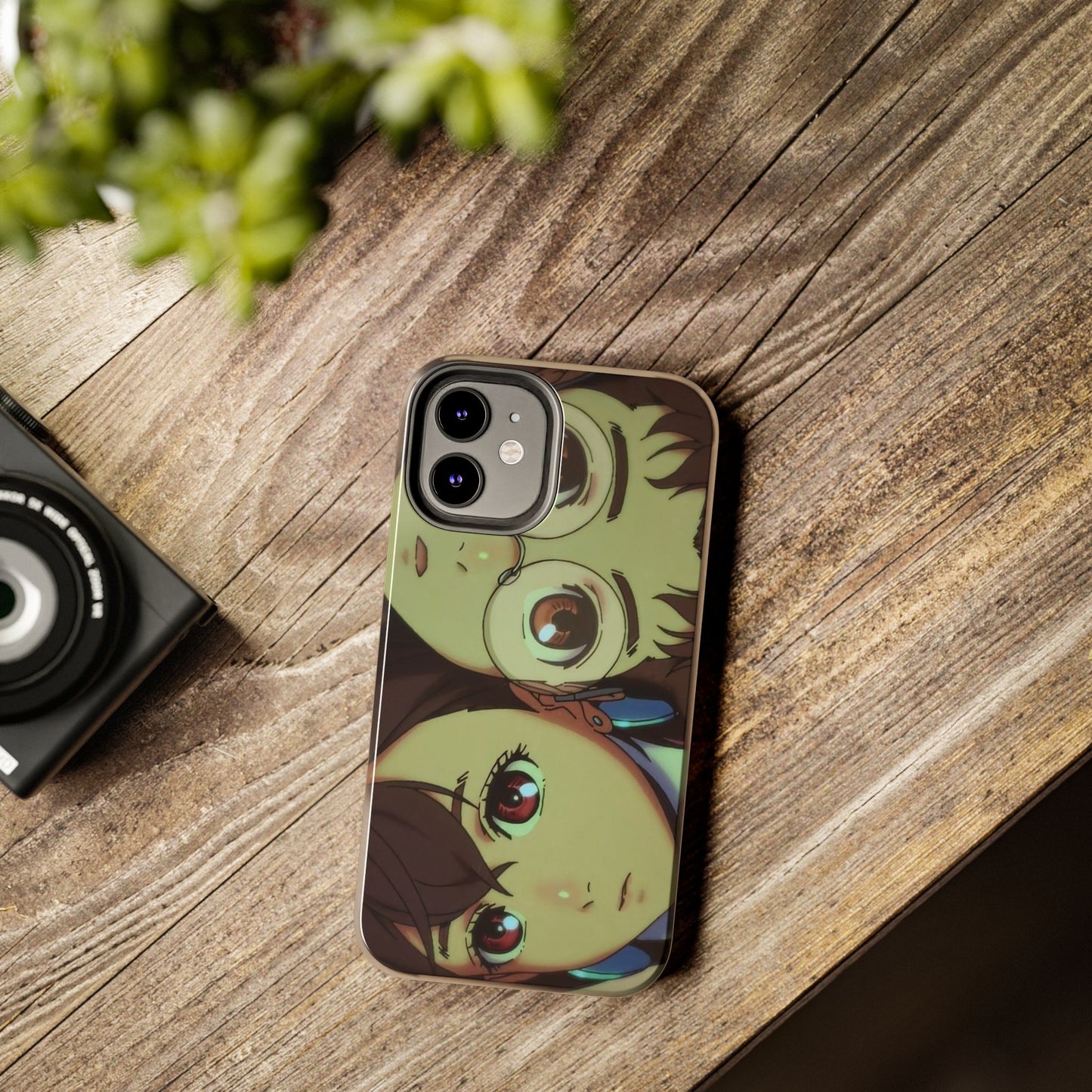Anime Duo Tough Phone Case — Cute Chibi Sisters Protective Cover
